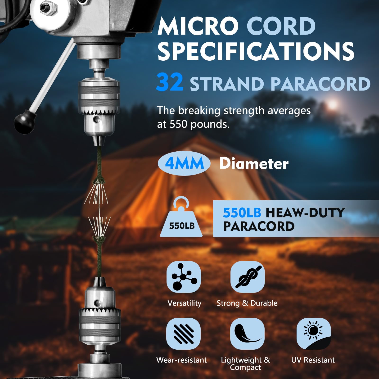 Romon Paracord 4 mm, 100 m linka Paracord, 9 rdzeni, linka paracord, linka odporna na rozerwanie, żagiel przeciwsłoneczny, nylon Paracord, survivalowy linka Paracord, żyłka do survivalu, na kemping,
