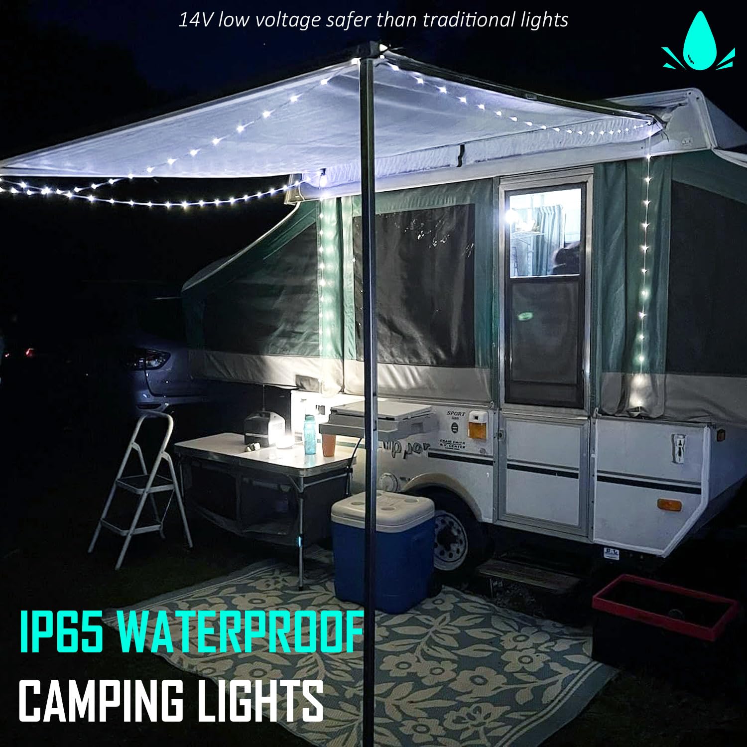 Rope Lights Outdoor, 98ft 600 LED Outdoor Plug in Rope Light, Waterproof String Lights for Garden, Tree, RV, Patio, Holiday Decor, Party, Christmas (Cool White)