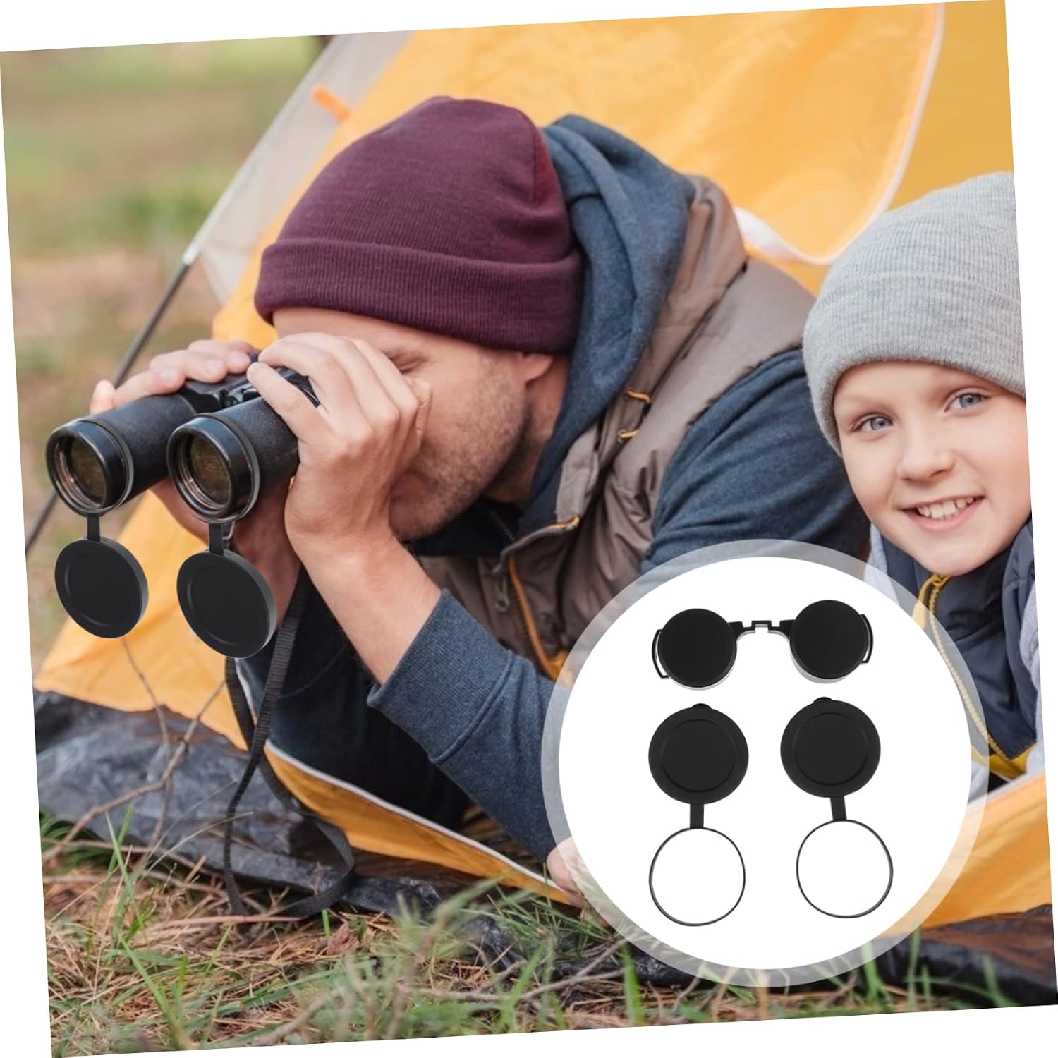 Gadpiparty 15pcs Rubber Objective Lens Cover for Binoculars and Monoculars and Scratch Eyepiece Protector Easy to Use Accessory for Outdoor Activities and Hiking