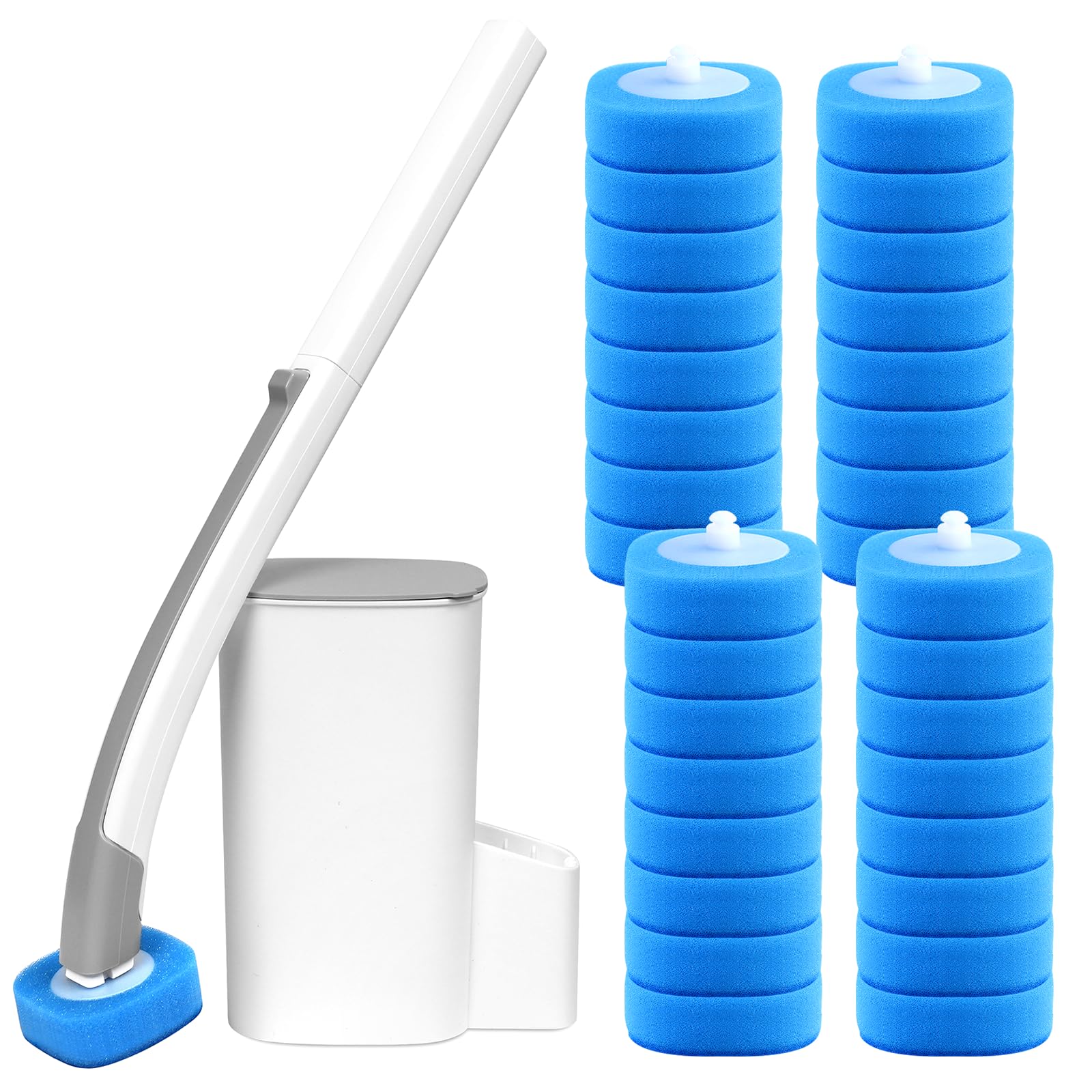 Newthinking Disposable Toilet Brush Disposable Toilet Wand With 32 Refills