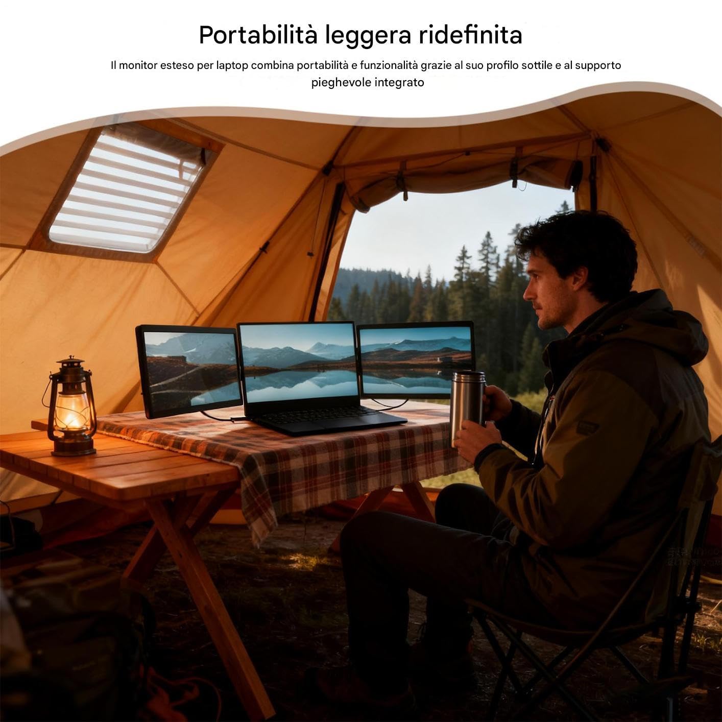 Estensore per Schermo Laptop con Porta USB Ultra Sottile | Accessorio Multischermo per Laptop per Adulti Studenti Insegnanti Conferenza Campeggio Ufficio Domestico Business Studio