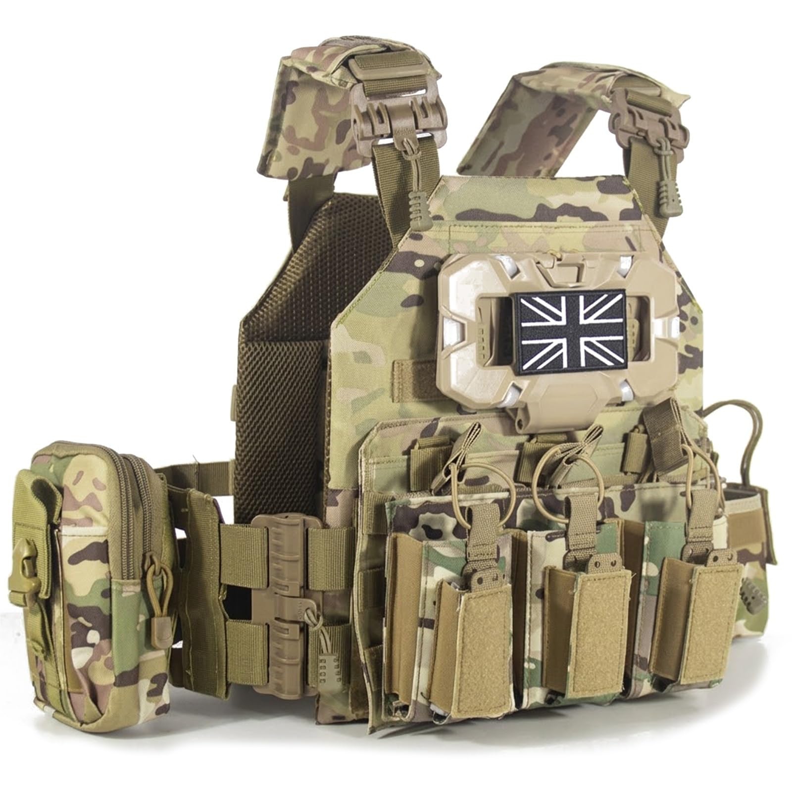 Chaleco de Pecho Airsoft con Bolsa Trasera de Carga Utilidades 8