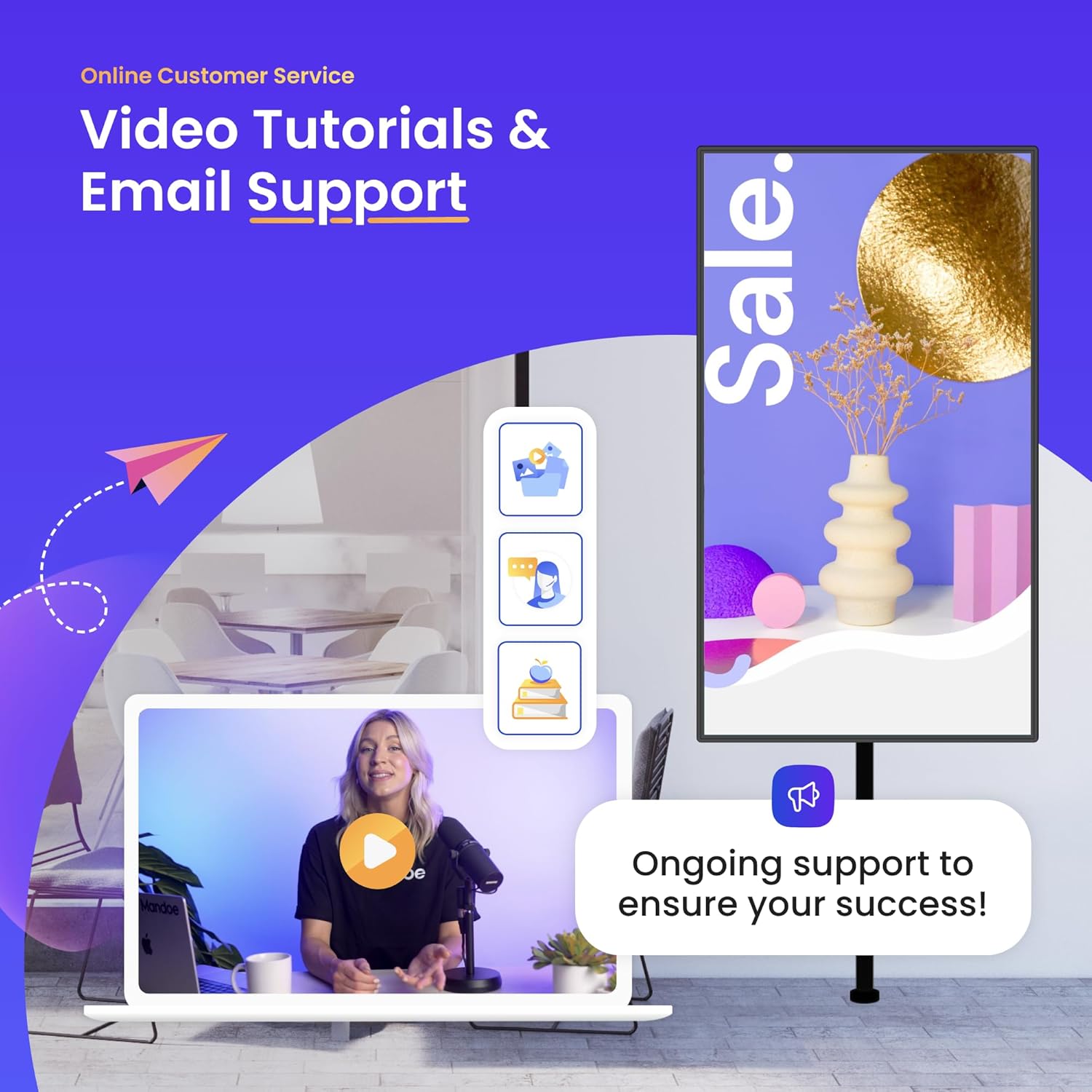 Mandoe Essentials Signage Displays - Digital Player for Menu Board. World-Class Templates.