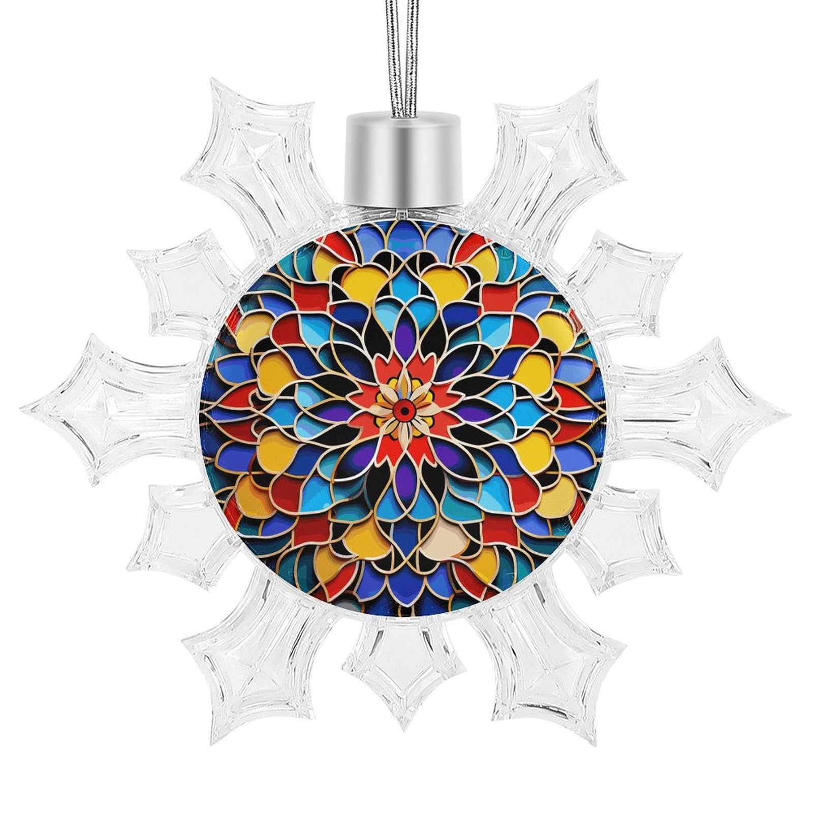 Moroccan Color Snowflake Decorations,Christmas Decorations，Christmas Indoor Winter Wonderland Decor，Hanging Ornaments for Xmas Tree Winter New Year Party Supplies