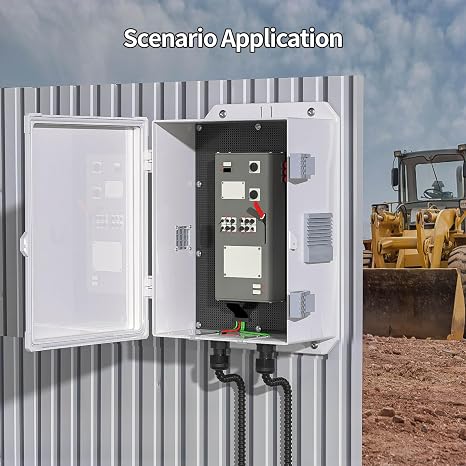 Namunanee Outdoor Electrical Junction Box, ABS Water Resistant Enclosure with Internal Mounting Panel & Hinged Cover (13 H* 9.2 L* 5.6 W)