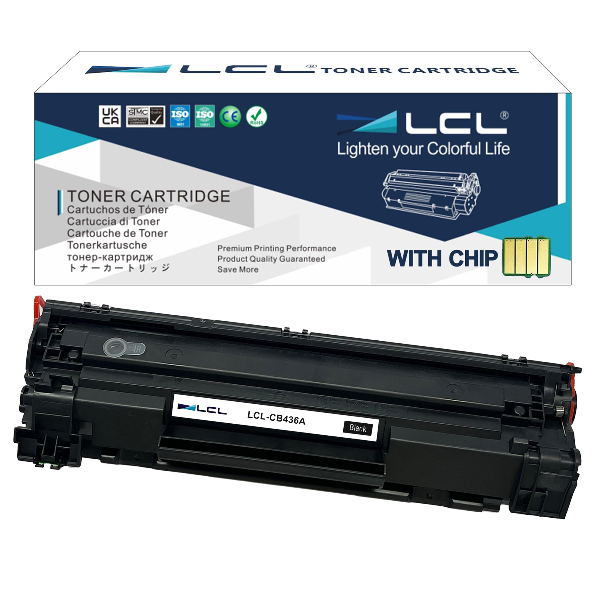LCL Compatible Toner Cartridge Replacement for HP 36A CB436A 2000 Pages High-Yield LaserJet M1120 MFP M1522n MFP M1522nf MFP P1505 P1505n (Black 1-