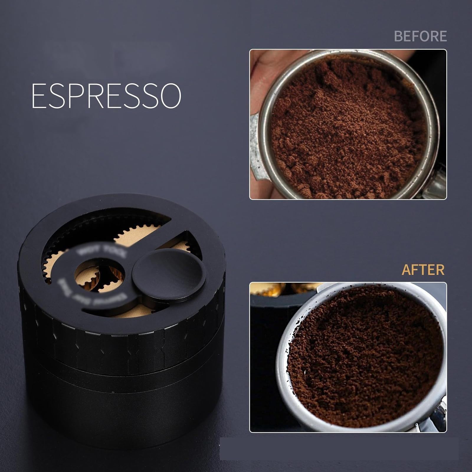 Herramienta agitadora y distribuidora de café espresso 58 mm