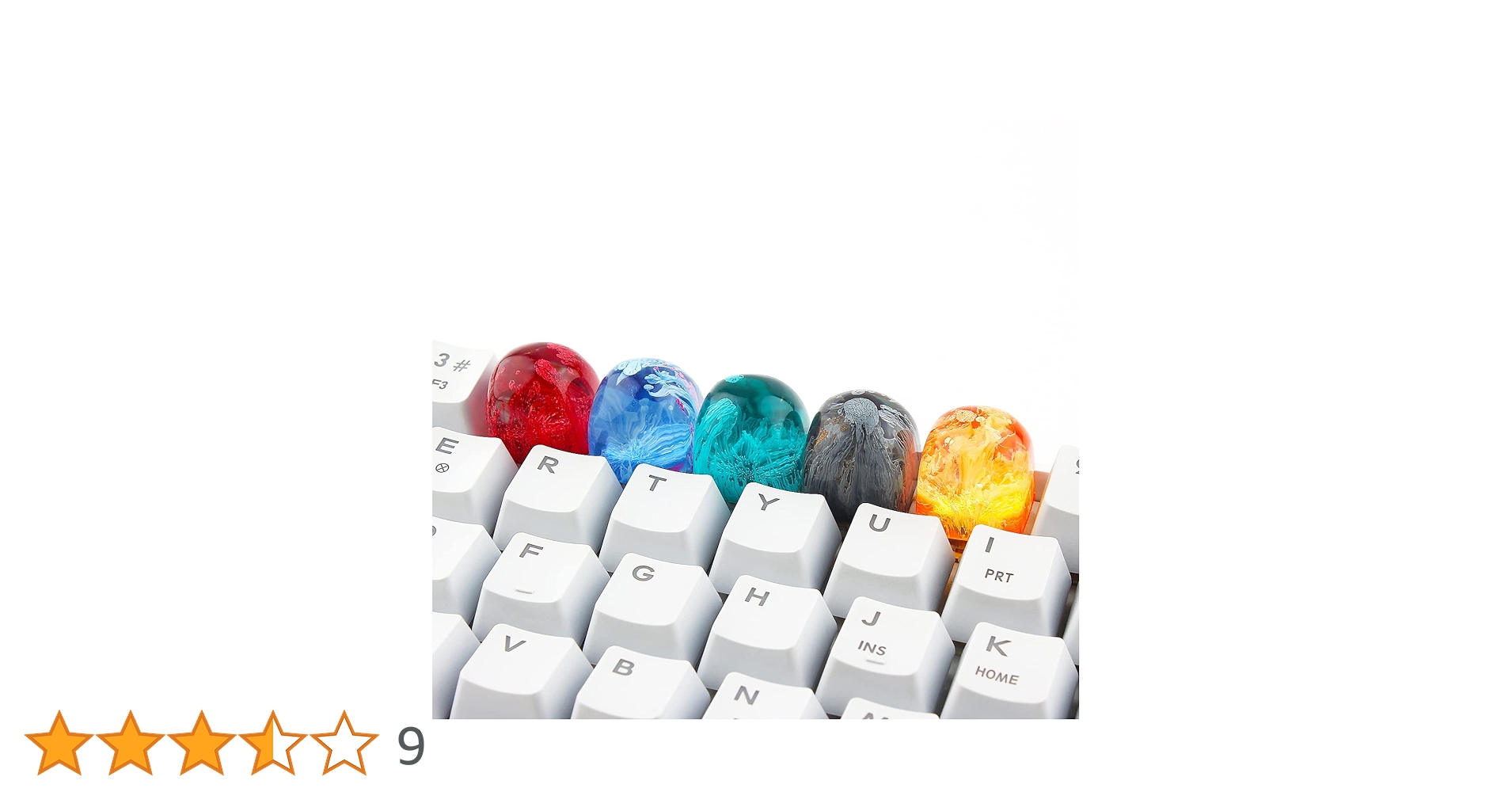 5 Jellykey artisan keycapキーキャップ 自作キーボード きみは宇宙を見たか。“匠” キーキャップ Jelly Keyのコスモ