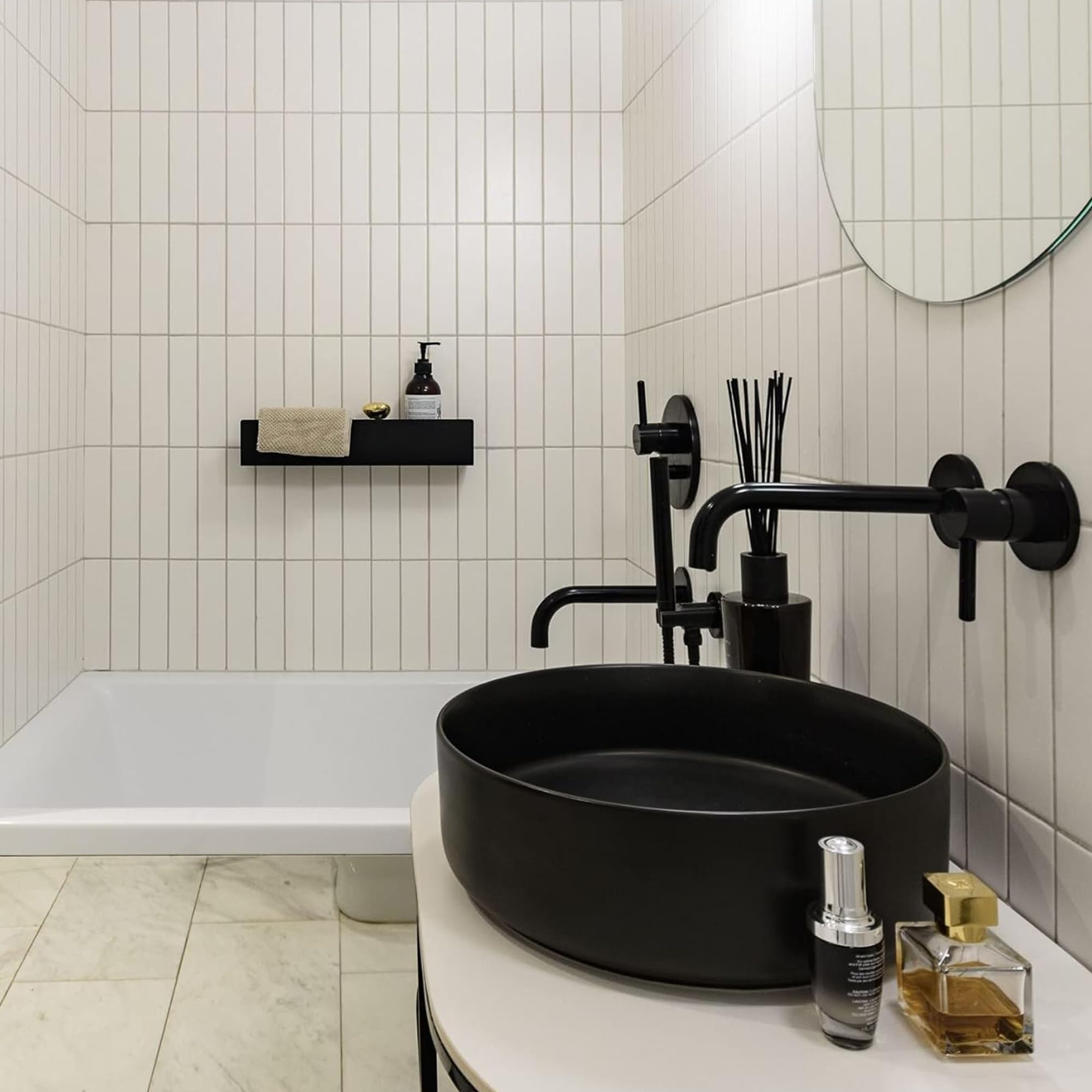 DABSTORY Doucheplank, badkamerrek, boren, douchemand, organizer voor douche en badkamer, houder, doucheplank, roestvrij staal, kleine badkamer, douchehouder, wandhangend rek, matte afwerking, wit, 25 DABSTORY Doucheplank, badkamerrek, boren, douchemand, organizer voor douche en badkamer, houder, doucheplank, roestvrij staal, kleine badkamer, douchehouder, wandhangend rek, matte afwerking, wit, 25