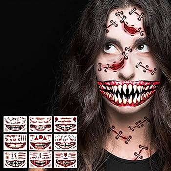 Amazon.co.jp: Ketunedi 9 枚のハロウィーンの傷跡ステッカー