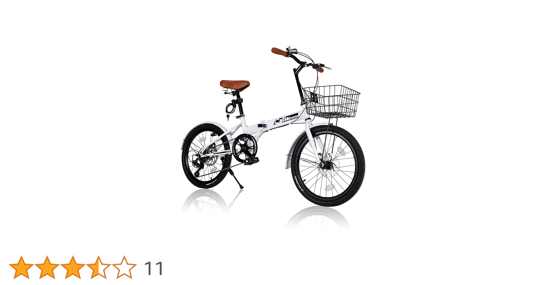か*め様 SUNFEI 折りたたみ自転車 ホワイト Amazon | 折りたたみ自転車 折り畳み自転車 シマノ6段変速 20