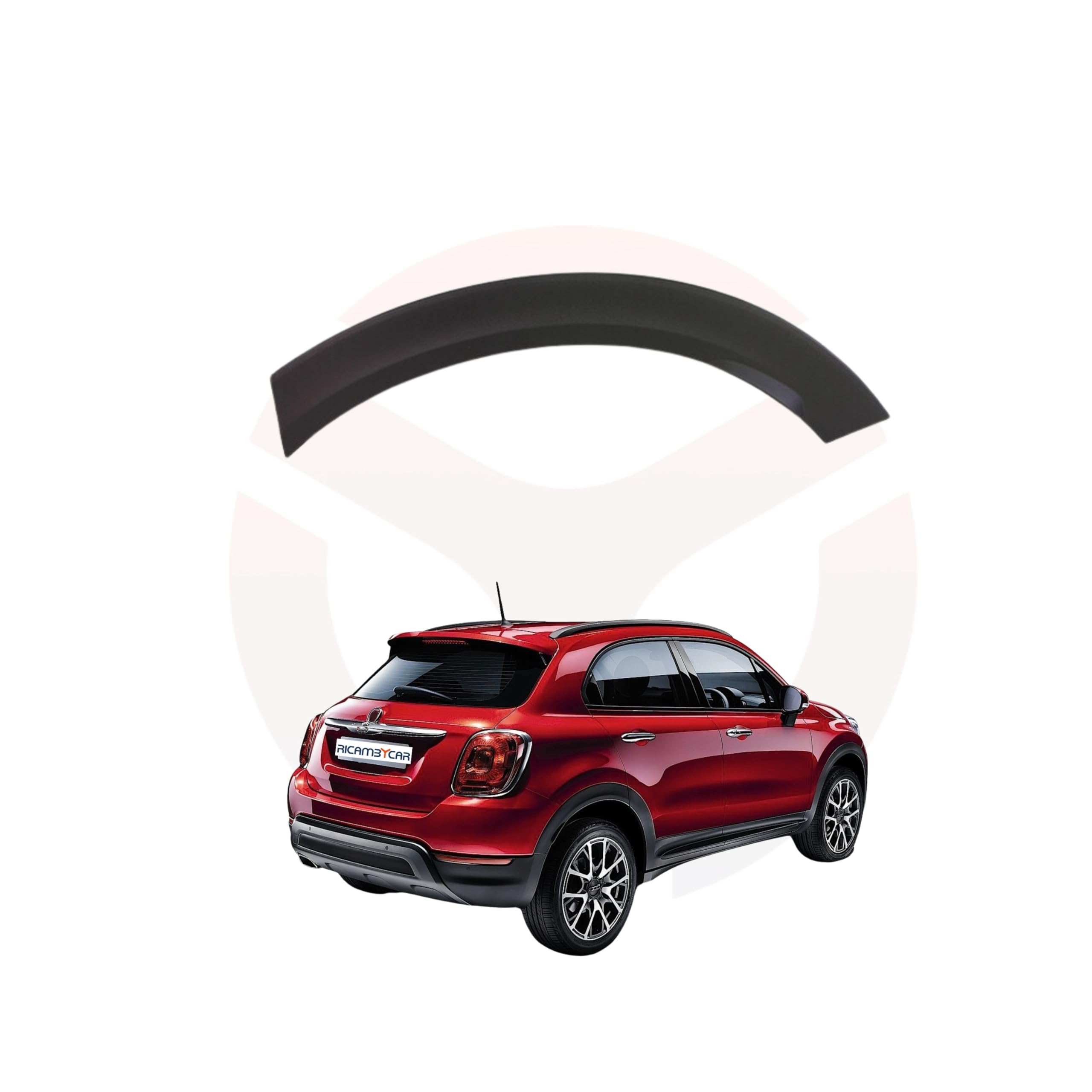 Parafanghino Arco Ruota Nero Compatibile con Fiat 500X dal 2014 in poi (Posteriore, Destro)