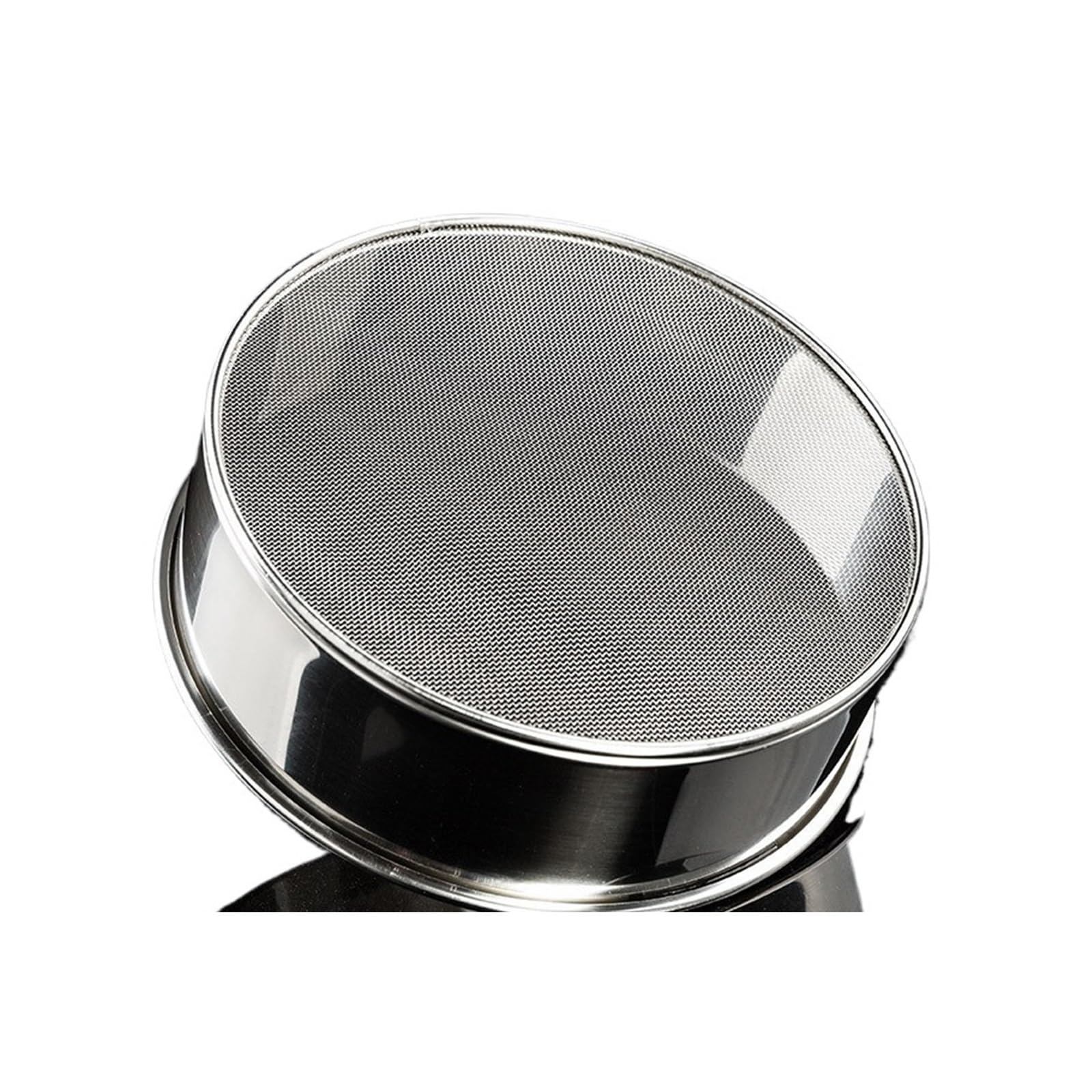 sieb edelstahl 2 stücke 40/60 Mesh Küche Ultrafeinen Mehl Sieb Professionelle Runde Edelstahl Kuchen Backen(60 mesh)