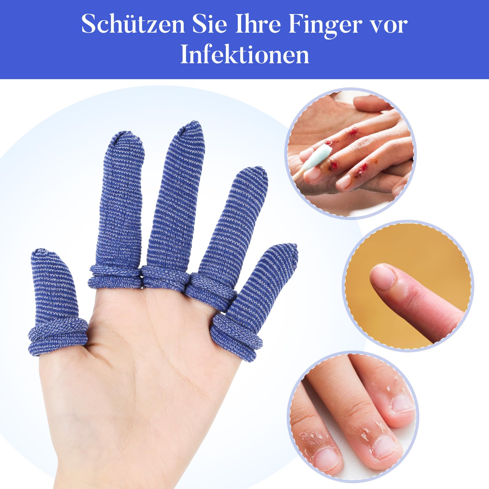 Finger Guard 10-Pack Finger Cots Breathable Cotton Finger