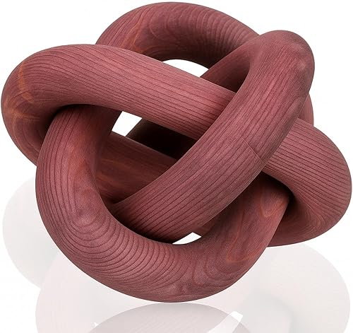 Miniatura 17 de Decoración de nudo de madera de 3 eslabones, decoración rústica para el hogar, decoración de mesa auxiliar, decoración bohemia de eslabones de Nogal