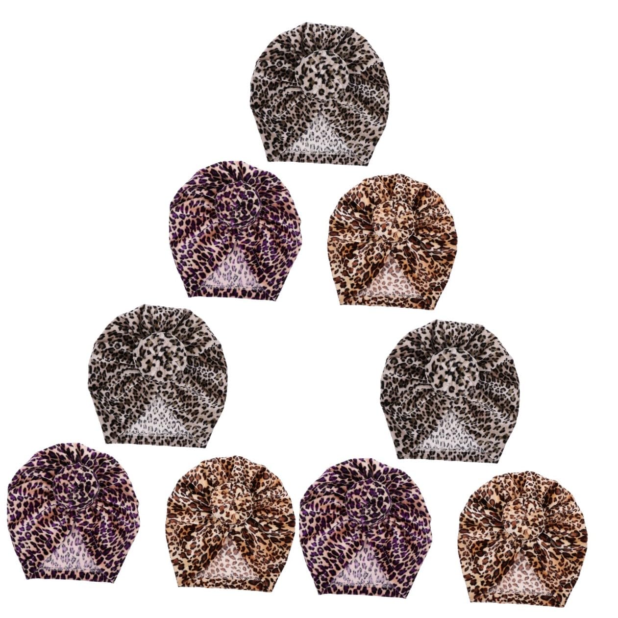 BESTYASH Gorro con Estampado De Leopardo para Niños Diadema De Bebé Gorro Recién Nacido Sombreros De Niña Recién Nacida Diadema Recién Nacida Hijab del Bebé Algodón