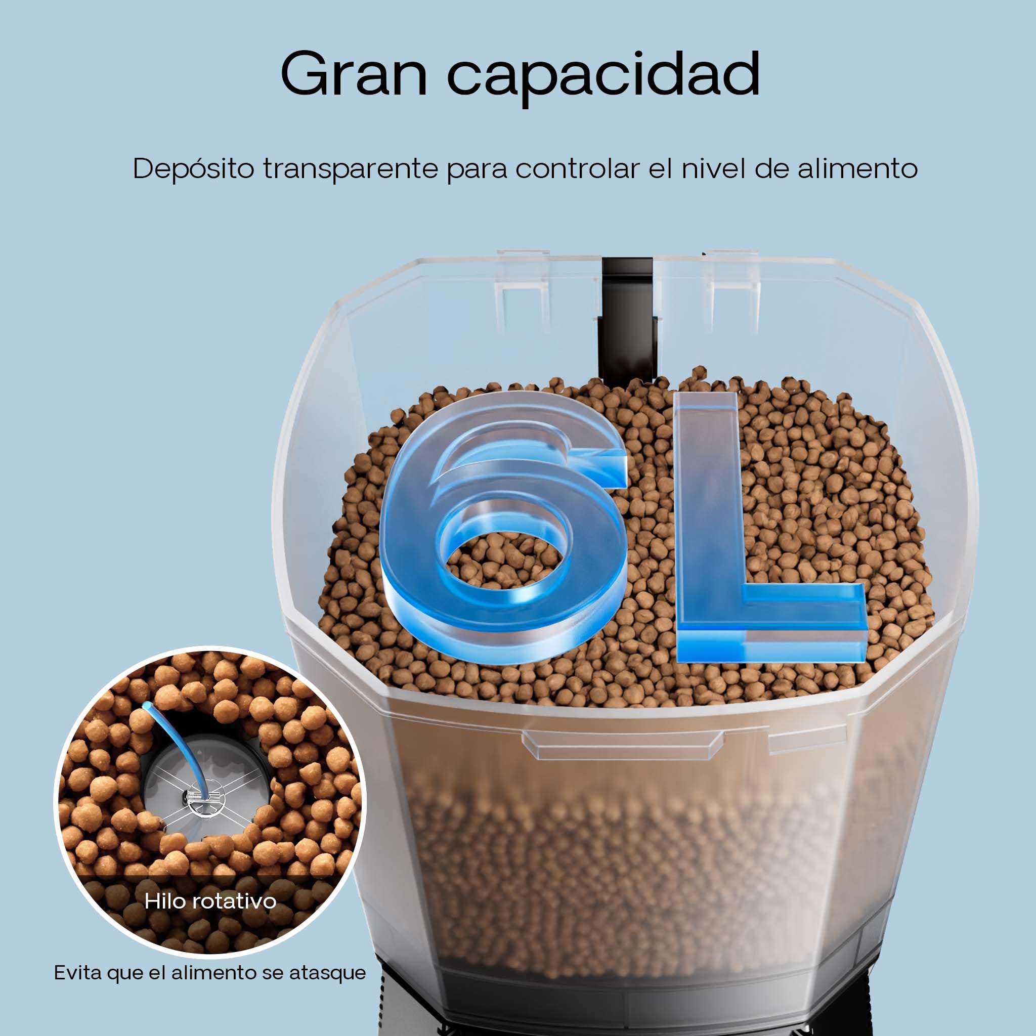 CFF-206 alimentador automático para Peces de Estanque, batería Solar, programable, 1-6 Tomas/día