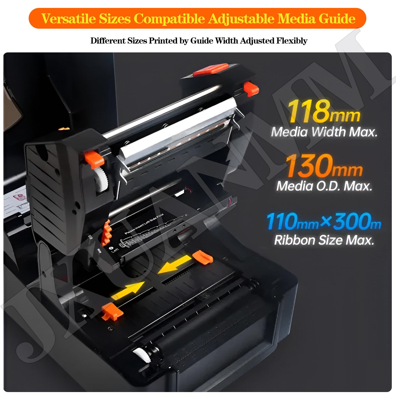 Stampante per Etichette a trasferimento Termico e Termica Diretta da 4,1", di spedizione Dual-Mode con 300 DPI, Codici Barre pacchi spedizione, Etichette, Ufficio Domestico Printer