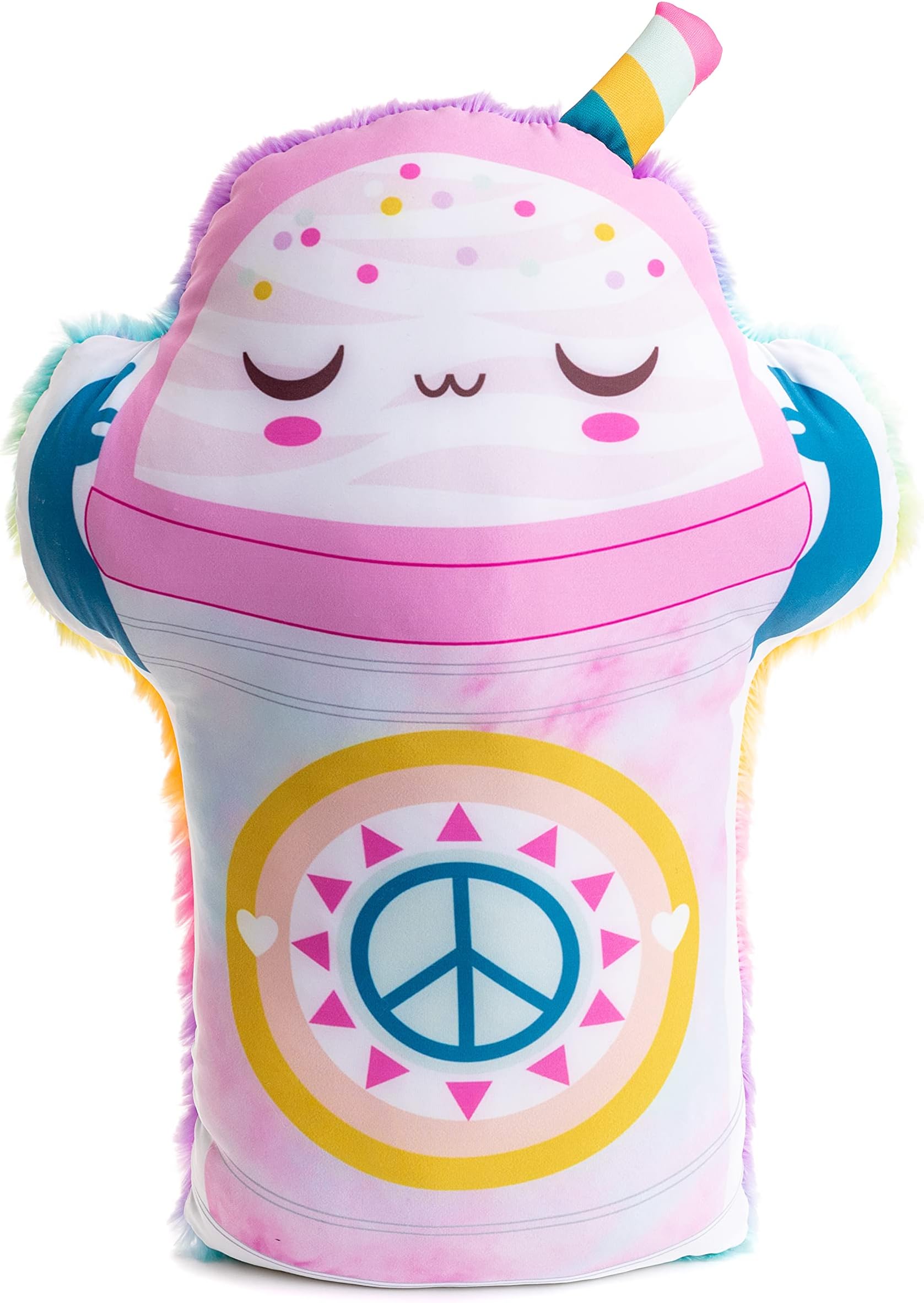 KIDS PREFERRED Cuddle Pals Chill Ohm-ccino Smoothie Plush, Coolable Stuffed Animal Pillow