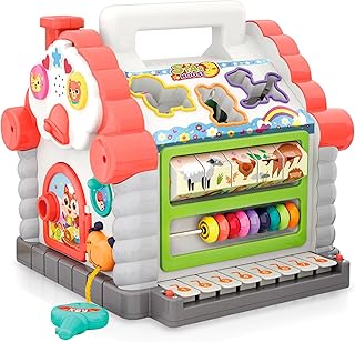 Play Pride Musical Baby House: Multifunctional Colourful Toy, Ideal 1 Year Old Boy Toys & 1 Year Old Girl Gifts, Shape Sorter for 1 Year Old, Educational Toys for 1 Year Old, & 2 Year Old Boy Toys,