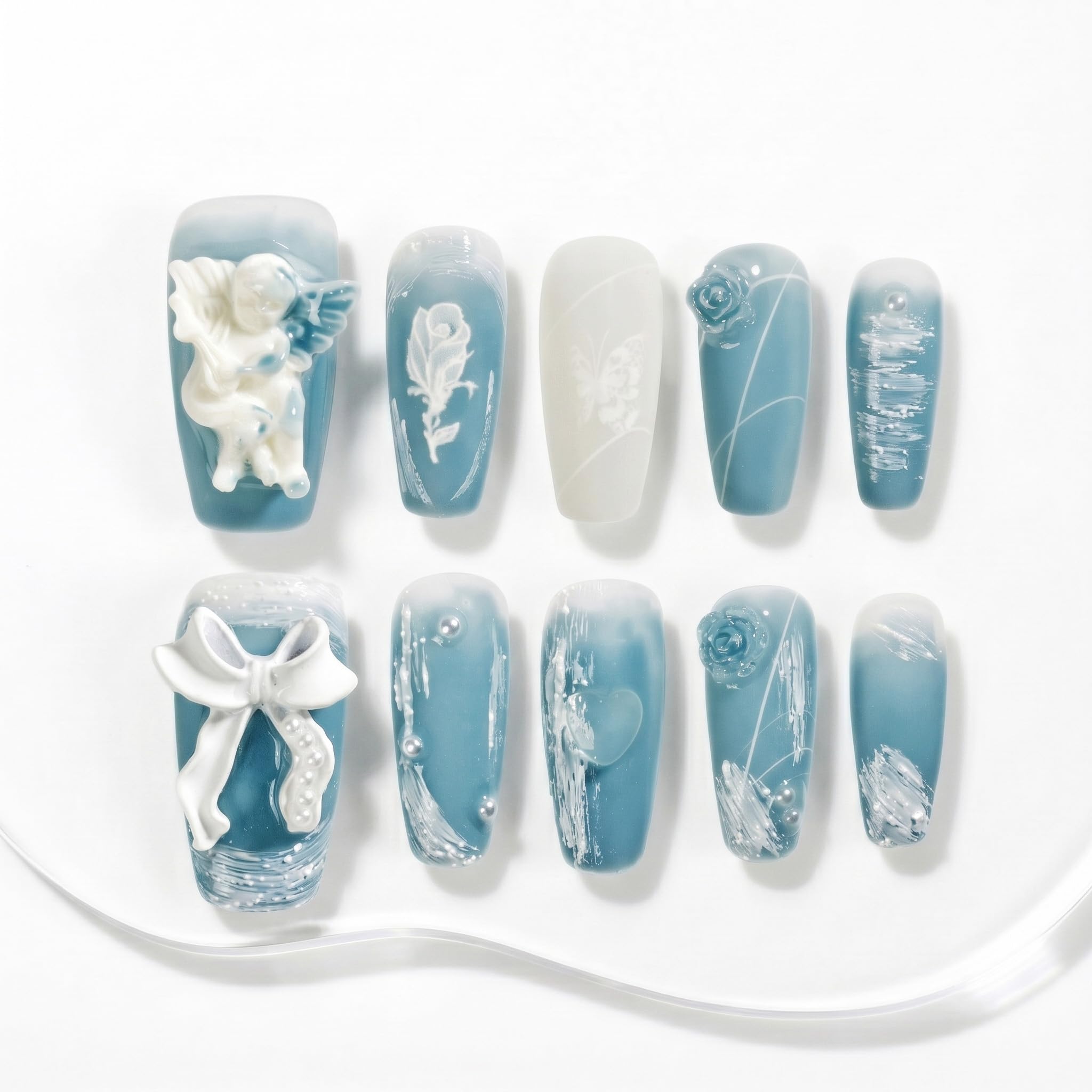 Amazon | Sun&Beam Nails ハンドメイド ネイルチップ ミディアム