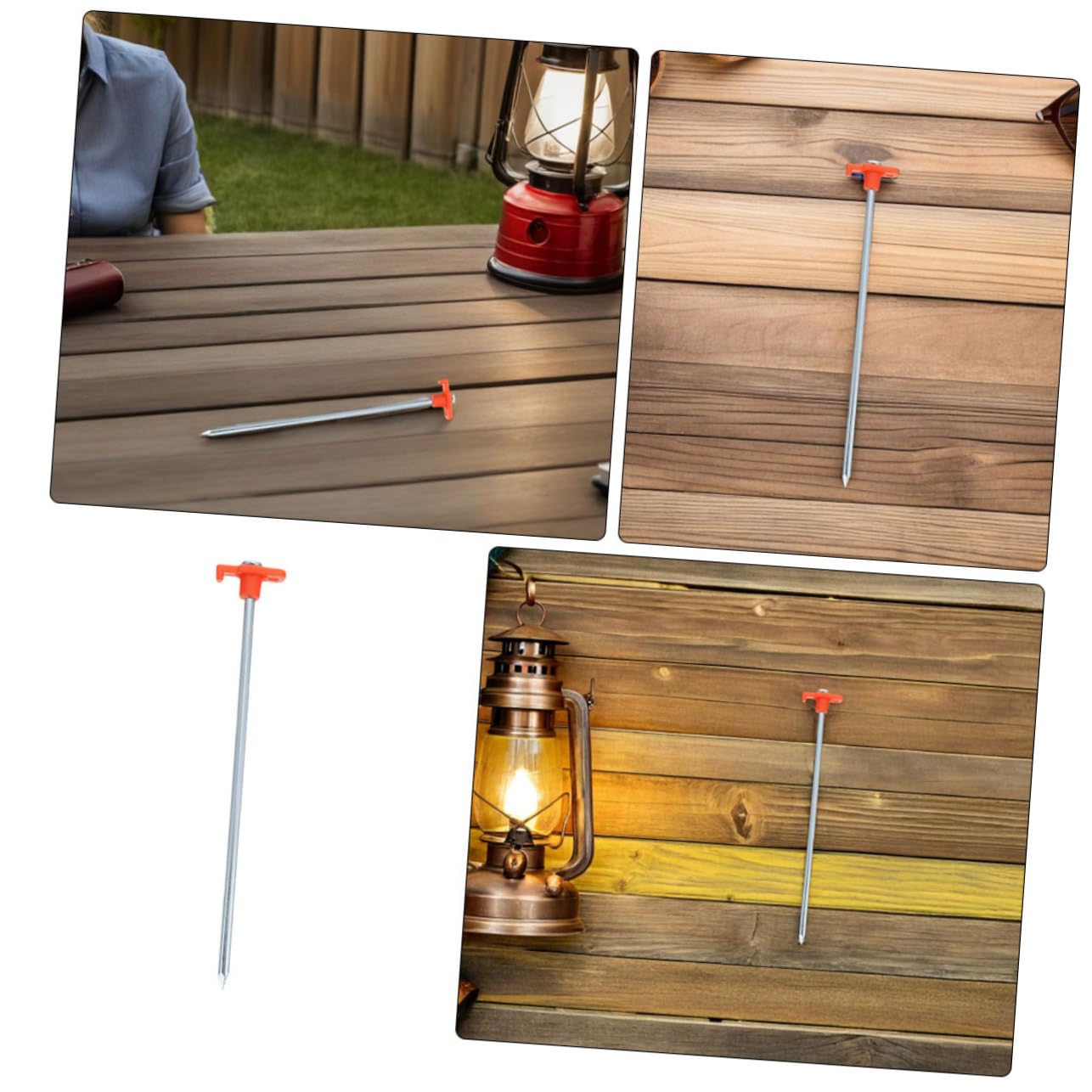 Anneome 12 Piezas Piquetas de Acero para Tienda Camping Resistente Viento para Duros y Arena para Playa y Excursiones al Aire