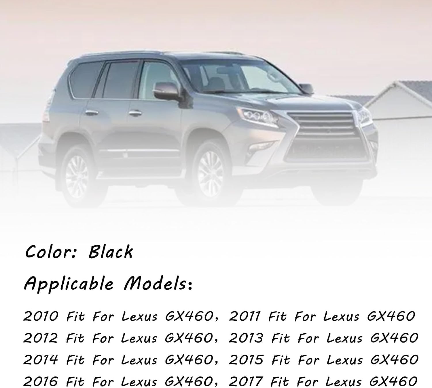 Driver Bottom Perforated Black Microfiber Leather Seat Cover LA00 or LB00 Comatible with Lexus GX460 2010 2011 2012 2013 2014 2015 2016 2017