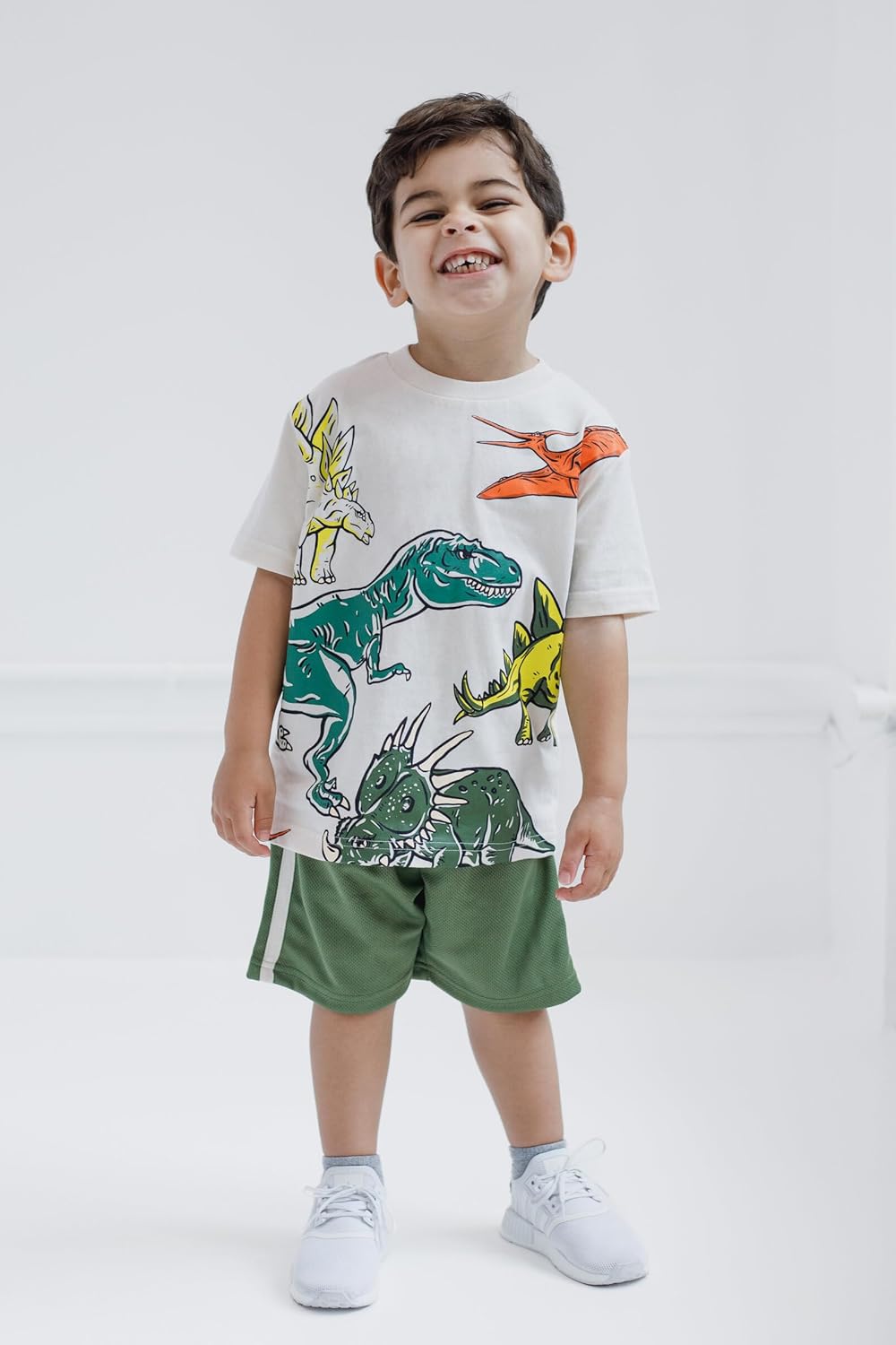 Funstuff Dinosaur Animal Video Game Astronaut Truck Athletic T-Shirt & Mesh Shorts Outfit Toddler to Little Kid - Image 5
