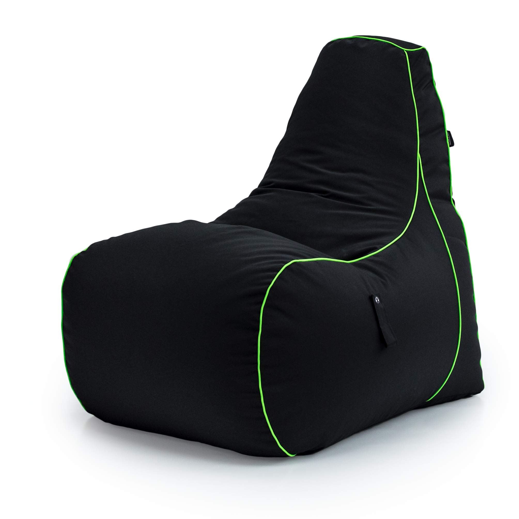 Game Over Video Spiele sitzsack - sitzsack Erwachsene, Indoor Outdoor Bean Bag, sitzsack Sessel für Gaming Room, Headset Halter & Seitentaschen für Controller,Gaming Sessel (Magischer Smaragd)