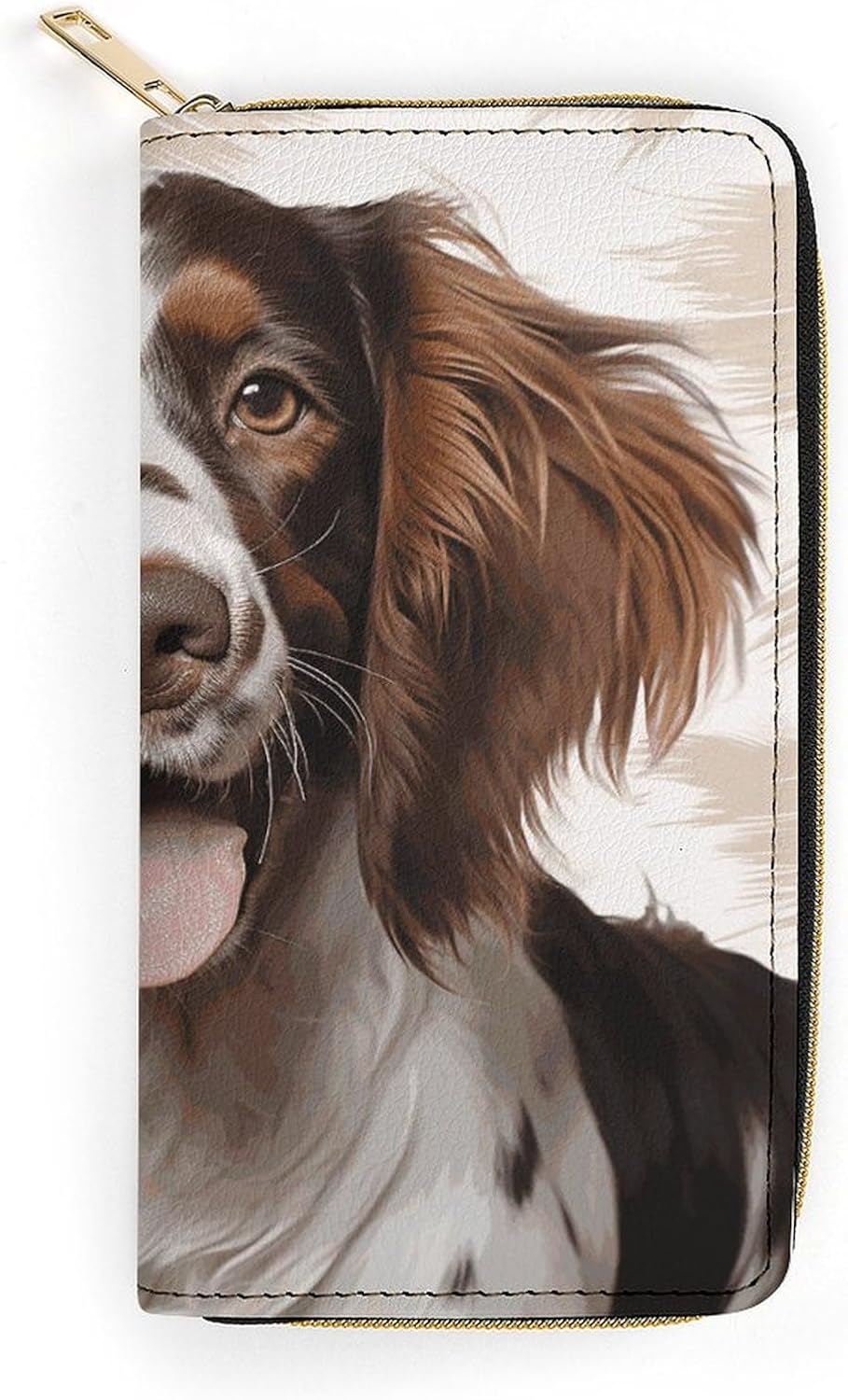 Cute Springer Spaniel Long Zipper Pouch Wallet Clutch Wallet