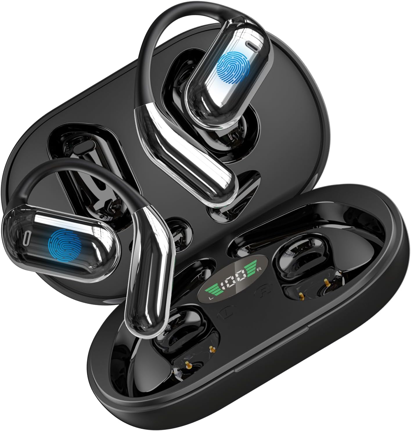 AI Language Translation Earbuds, 3-in-1 Ai Translator Earbuds 144 Languages & Accents Translation in Real Time,HD Sound,Fit iOS and Android, Ideal for Travel & Business (Black)