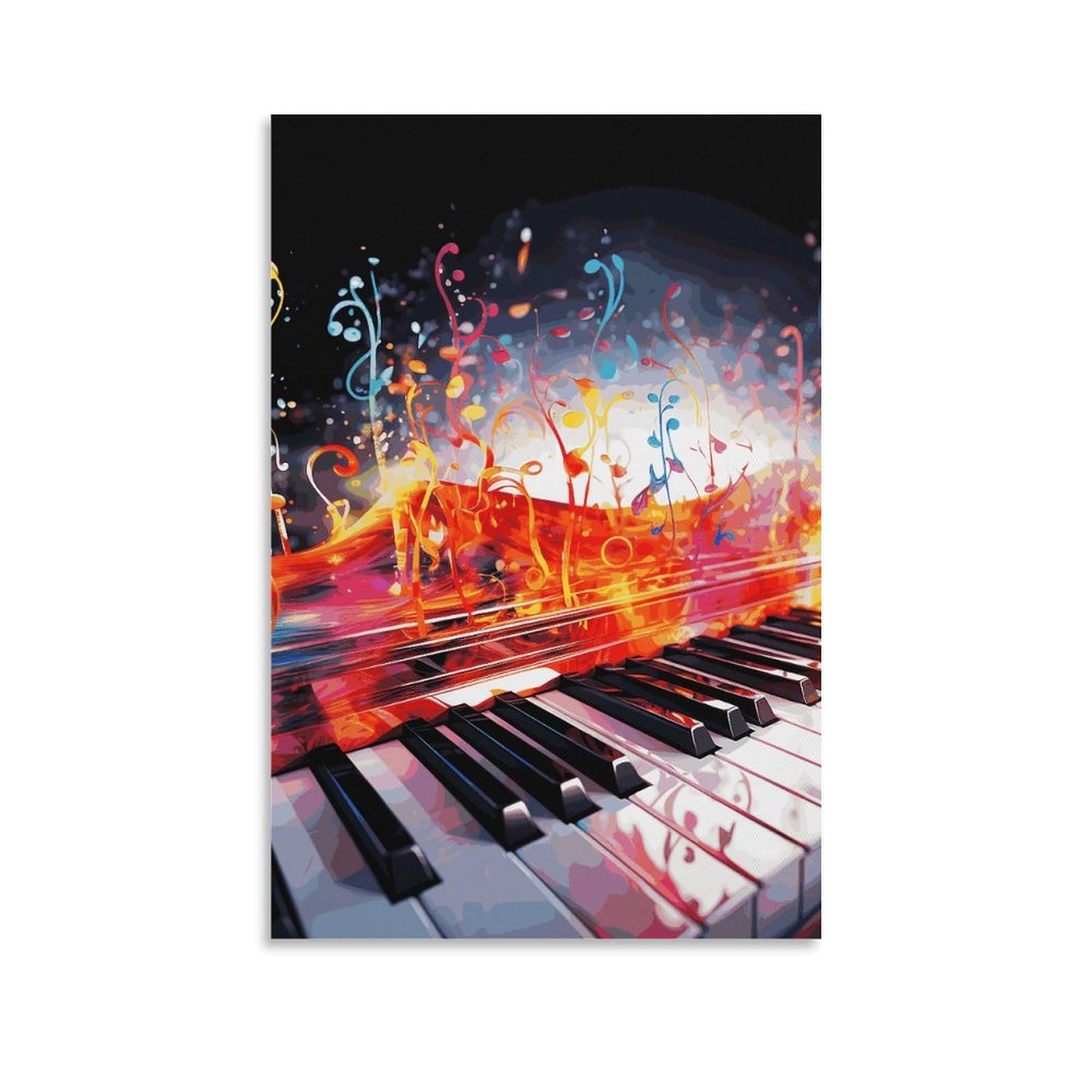 Toile clavier de piano HEBVNJF à l'impression haute définition - 8