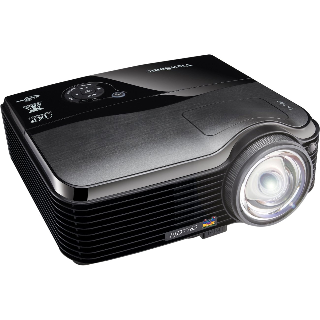 ViewSonic PJD7383 XGA 1024x768 Ultra Short Throw DLP Projector - 3000 Lumens, 3000:1 DCR, 120Hz/3D Ready, 10W Speakers