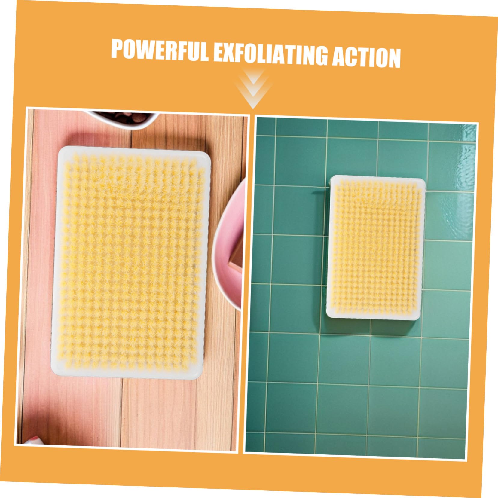 MAGICLULU 2 Stück Wandmontierter Rückenschrubber mit Massagefunktion Peelingbürste mit Weichen Borsten für Dusche und Spa Selbstreinigend Langlebig für Ganze Körperpflege