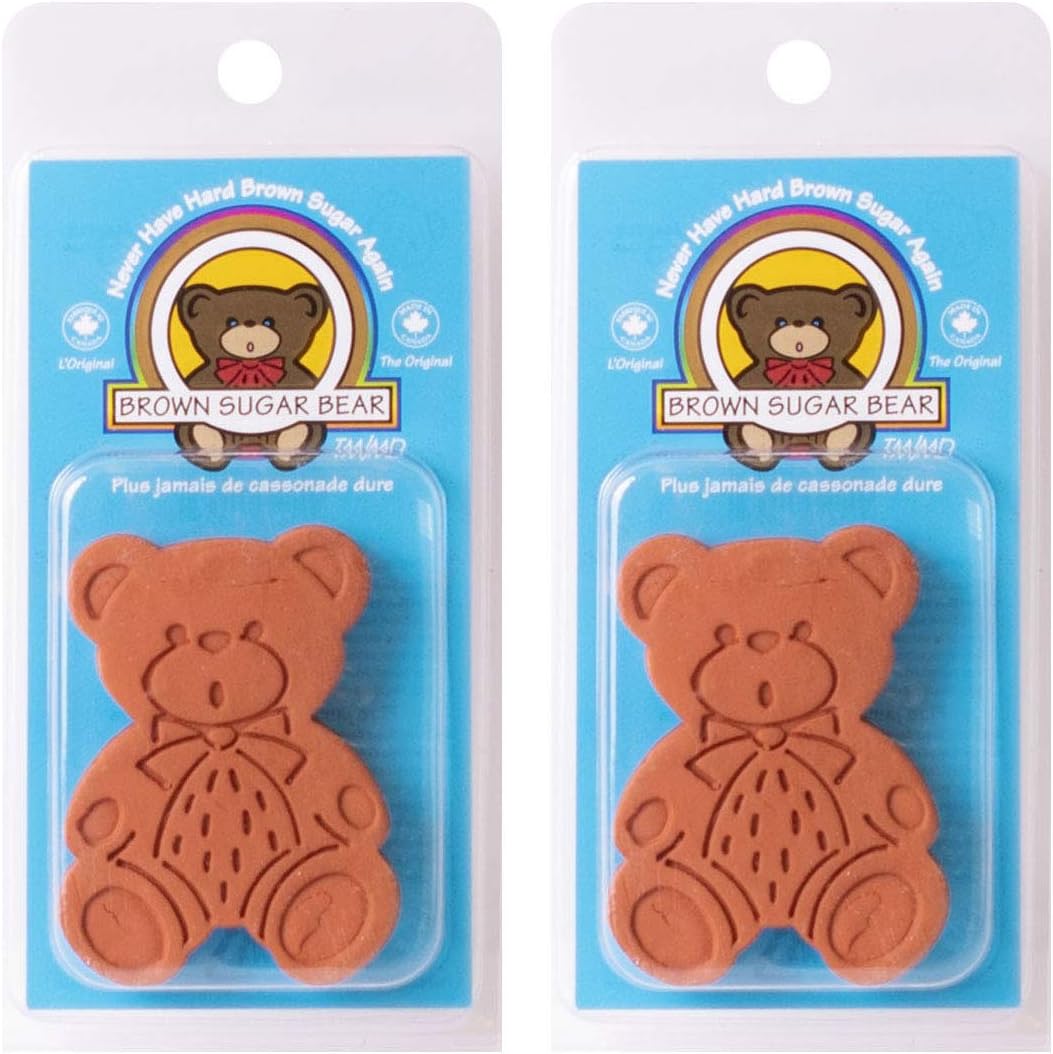 Brown Sugar Bear Original Brown Sugar Saver and Softener, Terracotta, Pack of 2