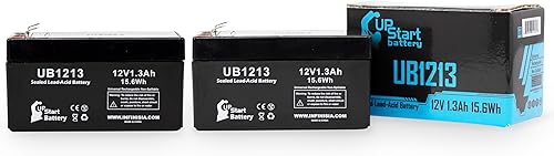 Paquete de 2 baterías de repuesto para Werker WKA12-1.3F Batería de repuesto UB1213 universal sellada de plomo ácido (12 V, 1.3 Ah, 1300 mAh,