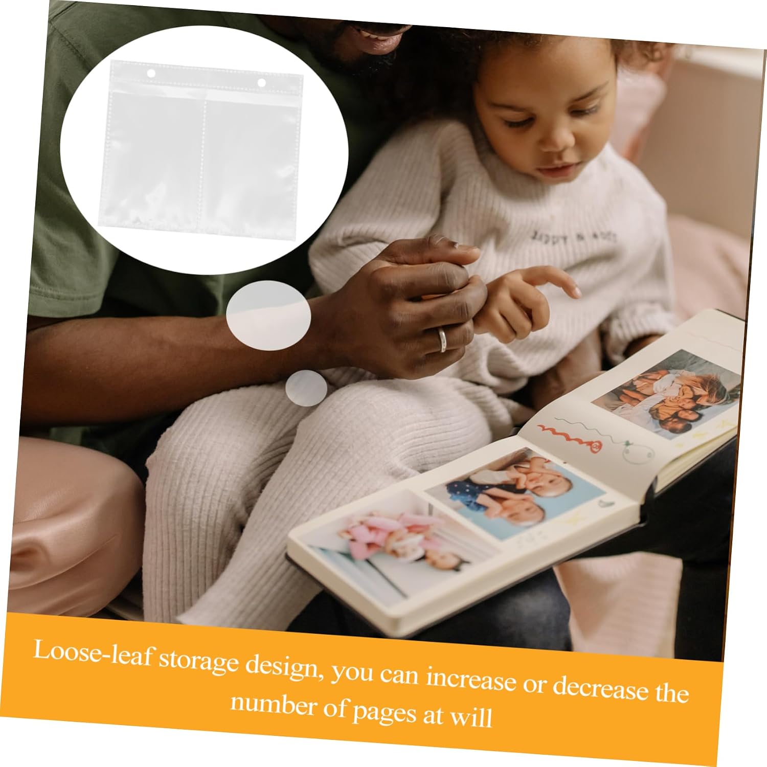 Cabilock 40pcs Photo Sleeve Inserts for Photos Refillable Album Pages Protective Covers for Organizing Memories Scrapbooking and Creative Projects