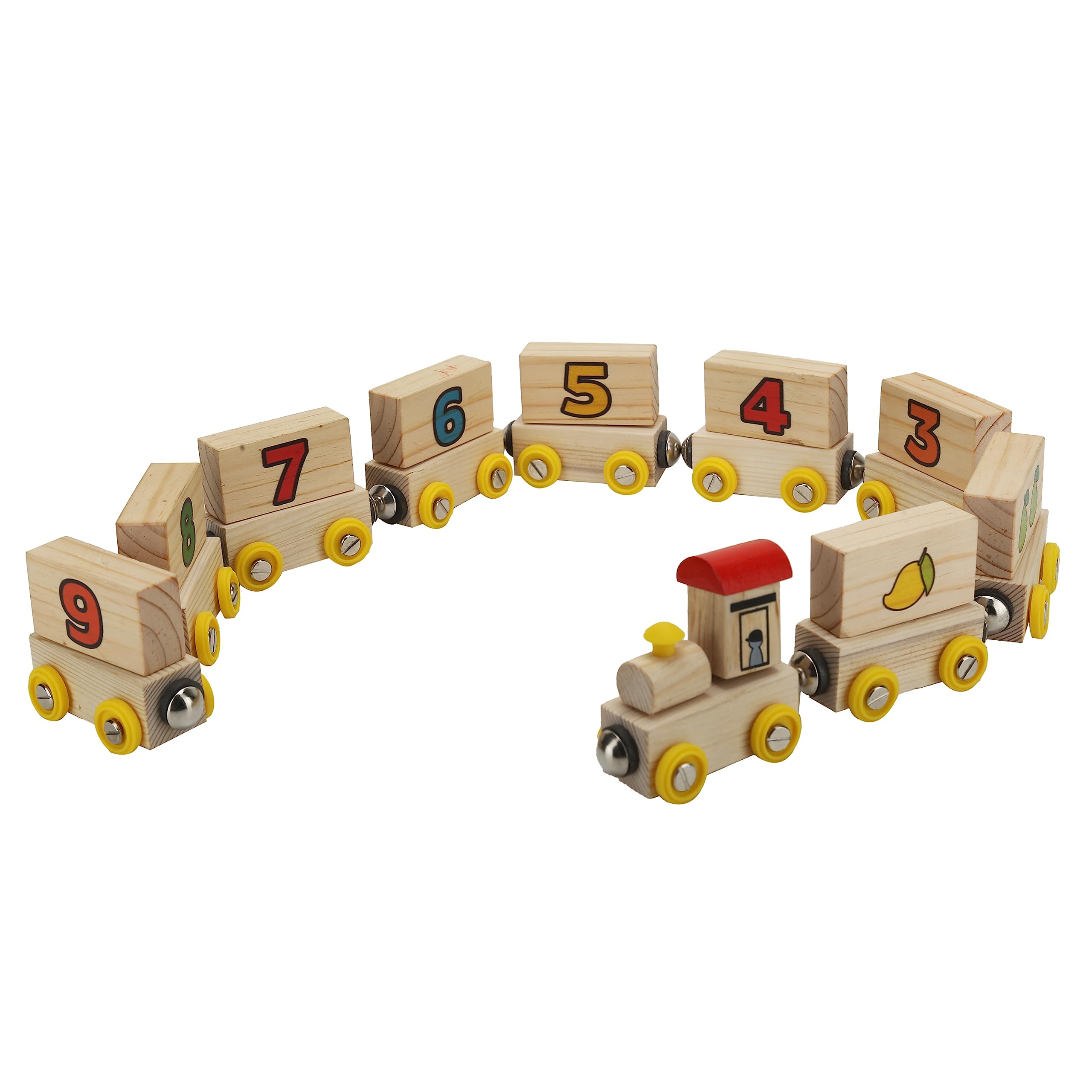 Wonderhood New Wooden Number Train with Magnetic Attachments for 2+ Year Old Kids - STEM Smart Interactive Educational Learning Toy, Motor Skills, Birthday Gift (B0BLC1Q96W) Amazon Price History, Amazon Price Tracker