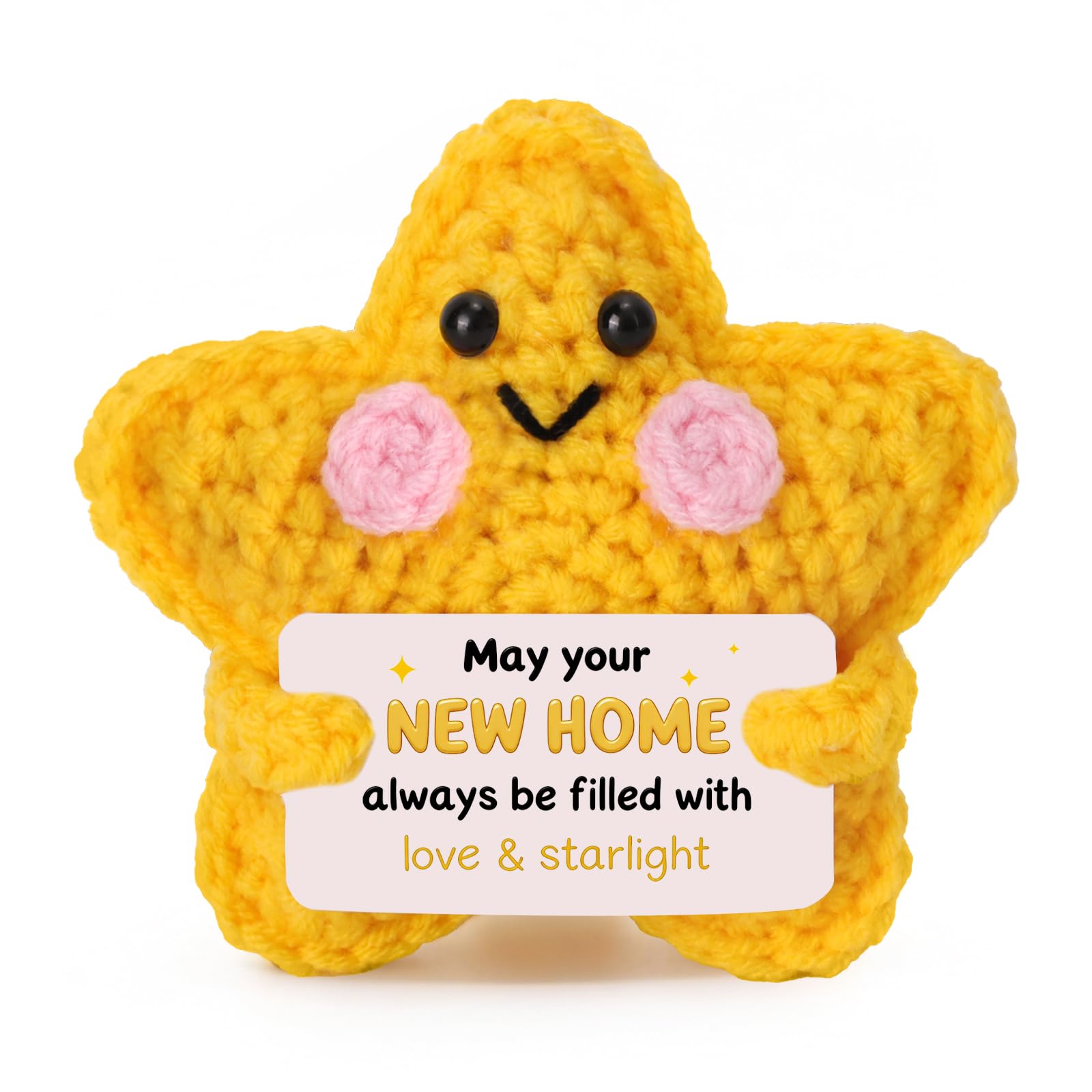 New Home Gifts, Handmade Crochet Star With Message Card, House Warming Gifts New Home, New House Gift Ideas, First Home Gifts, House Decor, Presents For Couple Friends Family Homeowner