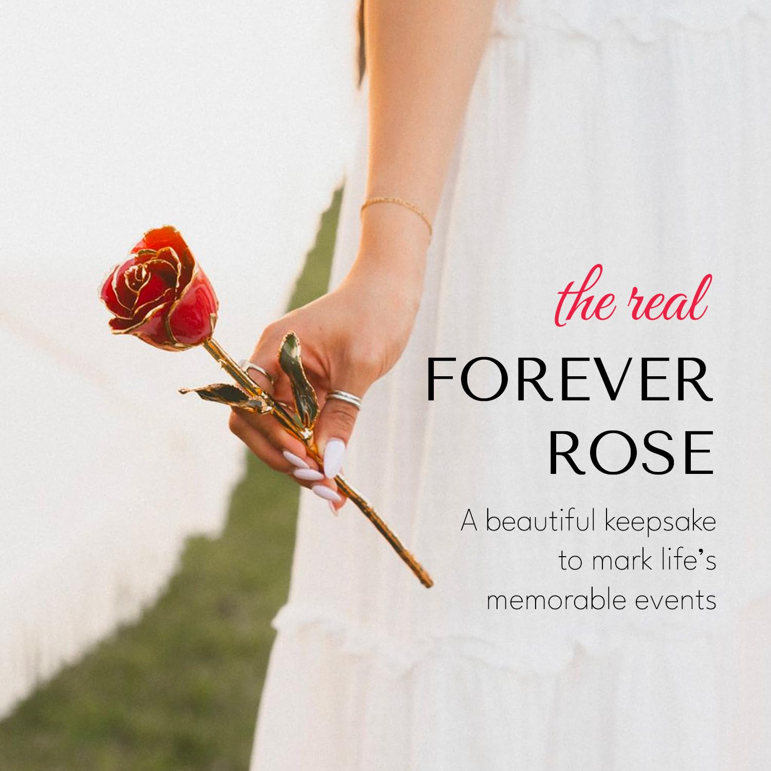 Amazon｜Forever Rose リアル24Kゴールドディップローズ|永遠に