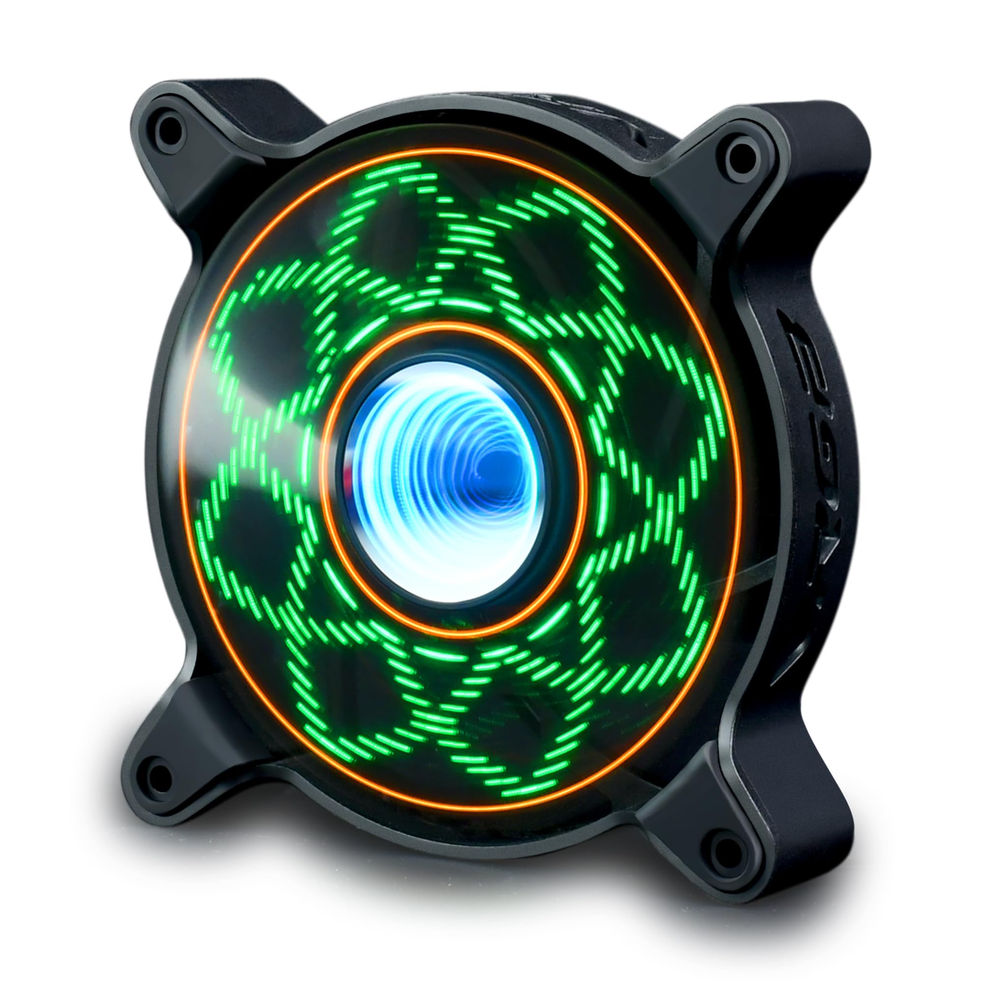 120mm RGB Case PC Fans Cooler Fan with Max 1650 RPM Low Noise Cooling Fan Blade LED Lighting Glows Dynamic Multi-Graph Cycle 1 Pack