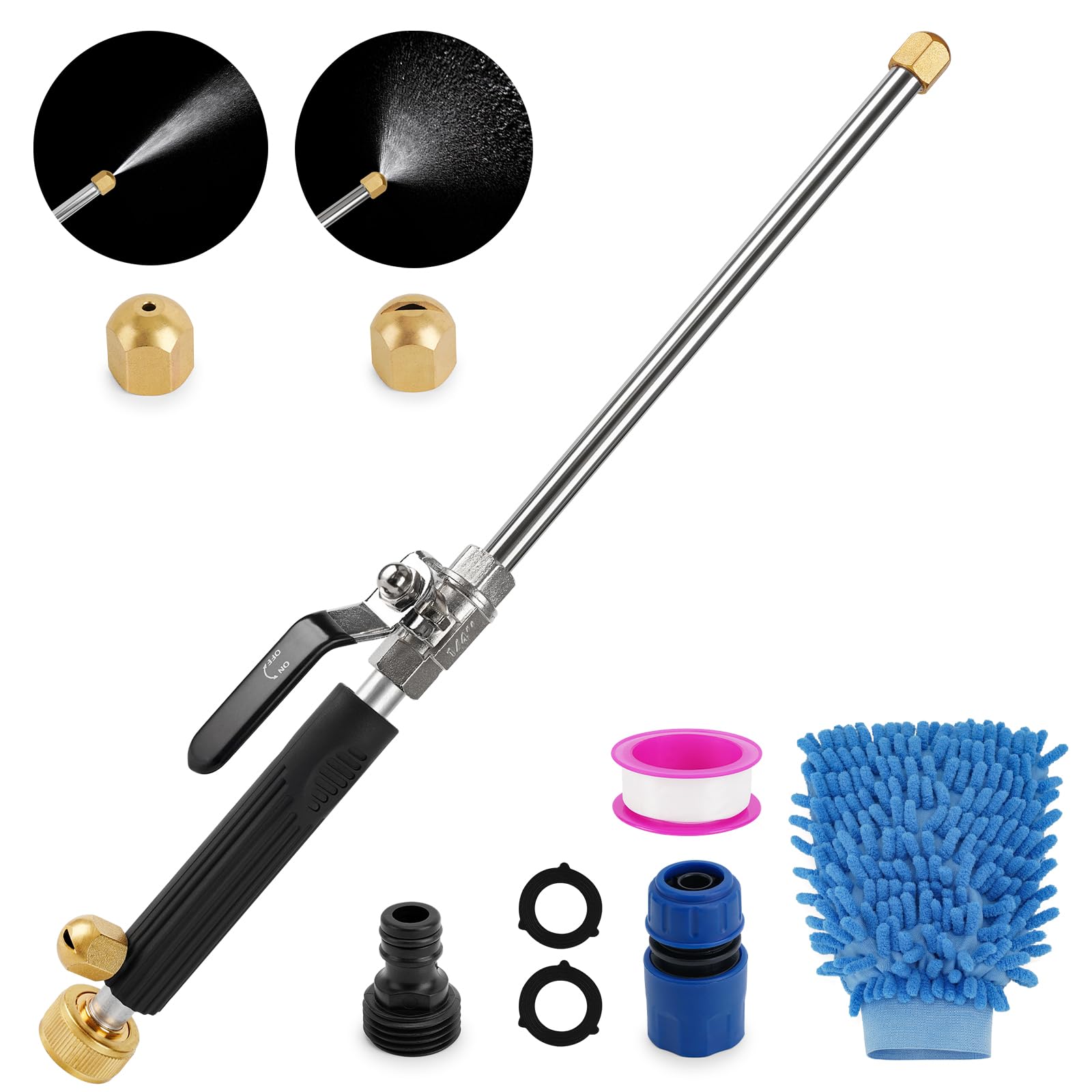 Watering Sprayer Cleaning Tool, Laopypor Hydro Jet Water Hose Nozzle