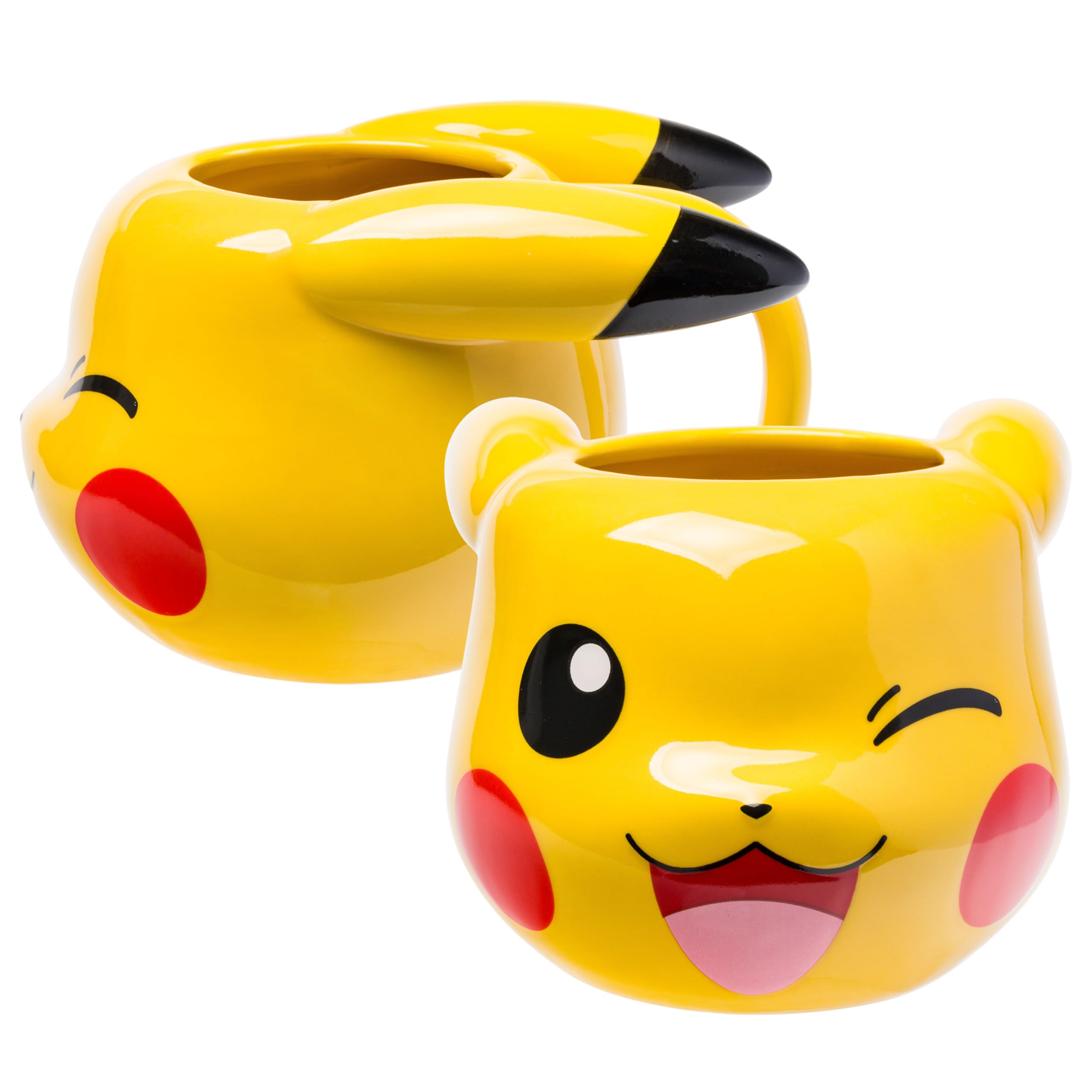 Amazon.com: Silver Buffalo Pokémon Pikachu Wink, 3D Sculpted Mug