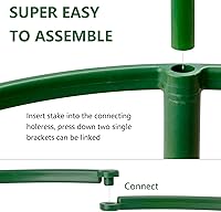 Vista 3 de 12Packs Plant Support Stakes Half Round Plant Stakes for Indoor Plants, Stackable 3 Tier Garden Flower Support, Plant Cages for Tomato,Monstera