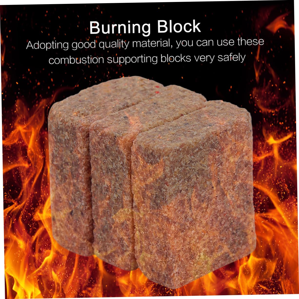 ifundom Camping 50pcs Combustion Supporting Blocks Easy to Light Fire Starter for Outdoor Activities