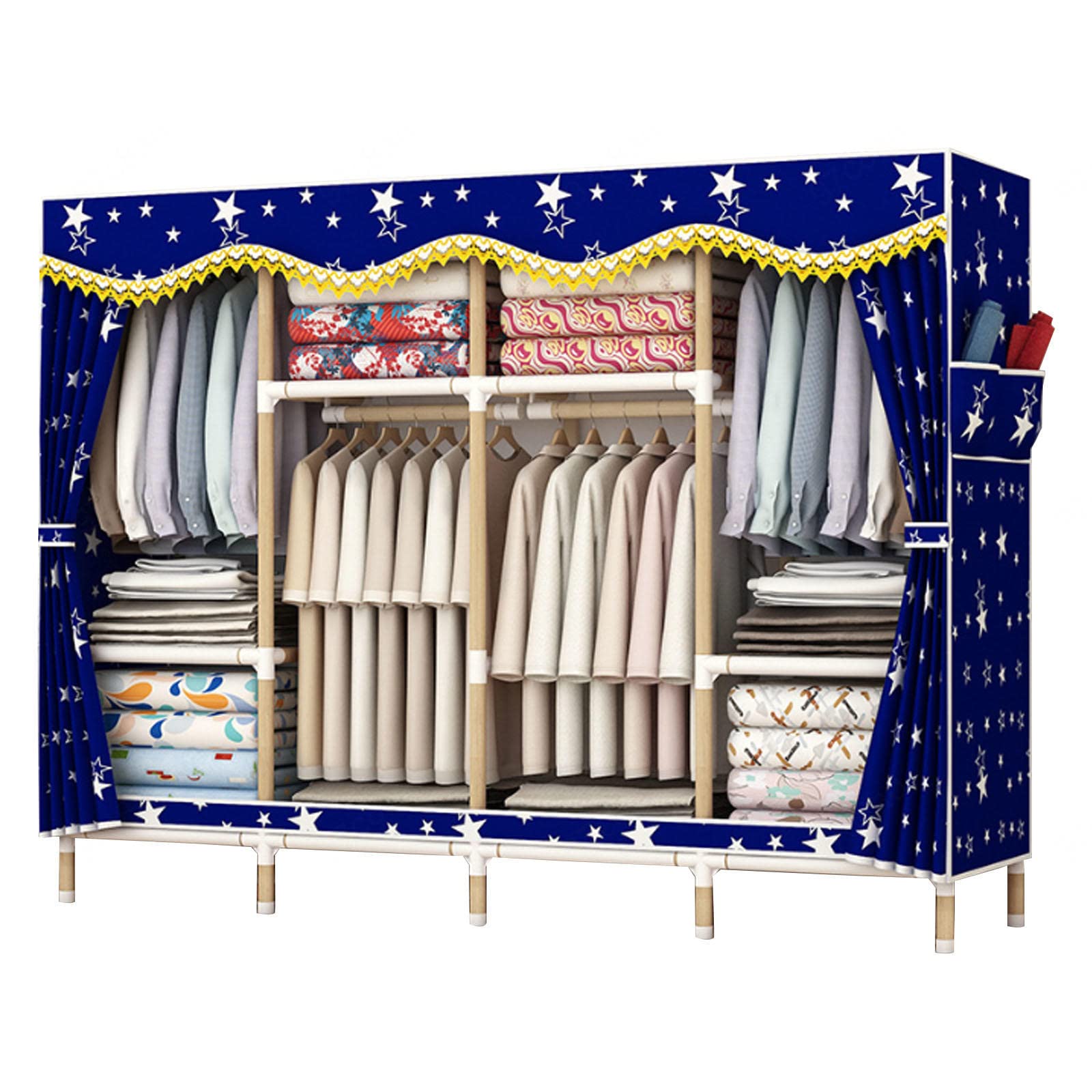 Garde-robe portable en tissu idéale pour ranger la chambre d'amis et le dressing