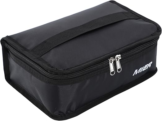 MIER Portable Thermal Insulated Cooler Bag Mini Lunch Bag for Kids, Black