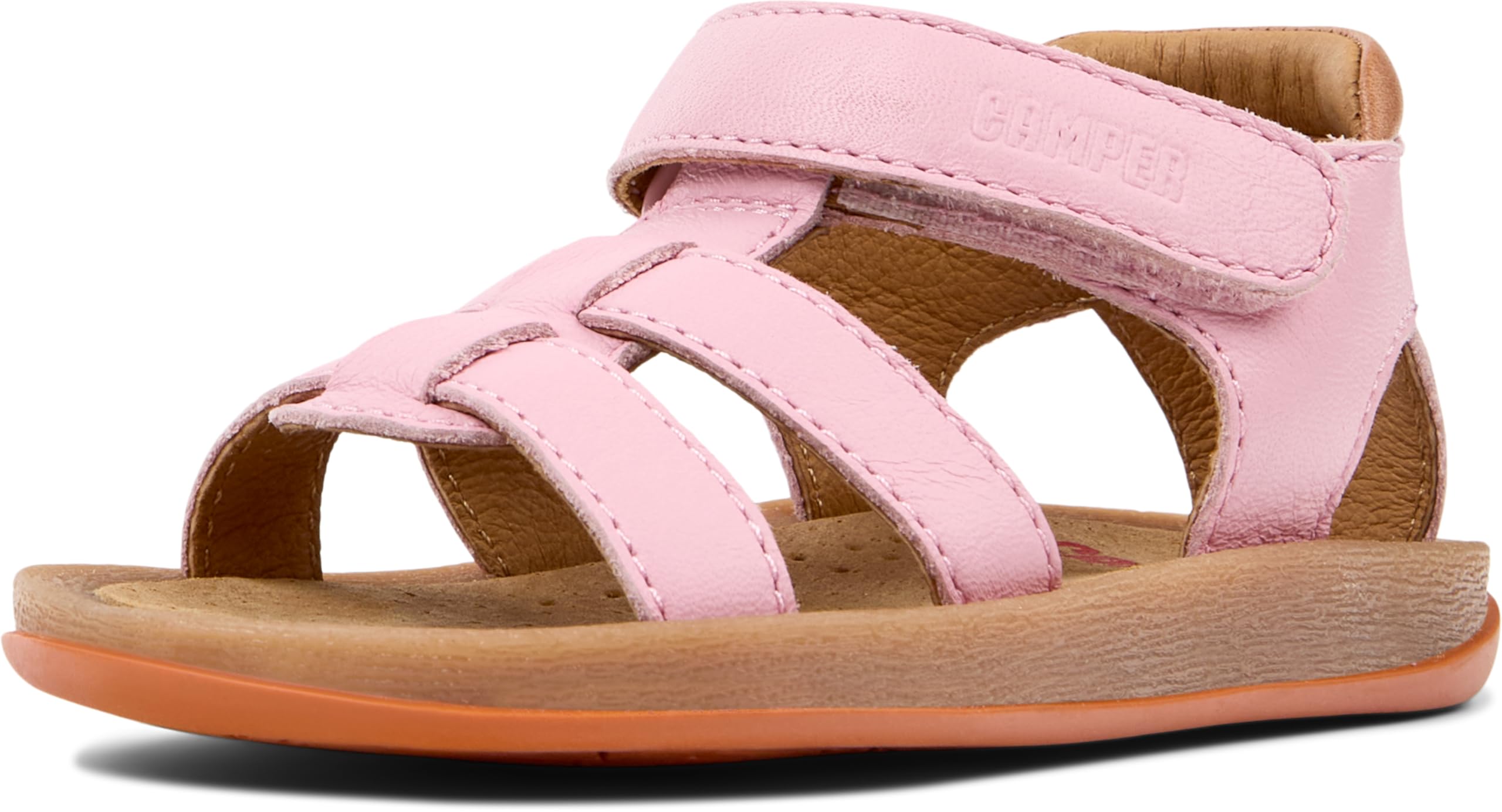 Camper Girls Bicho K800628 T-Strap Sandal, Medium Pink 004, 6 UK Child