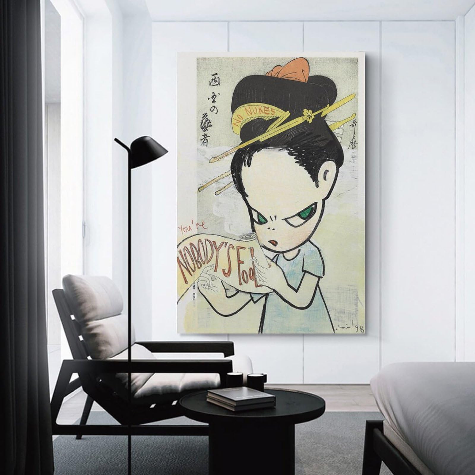 Yoshitomo Nara Nobody's Fool ポスター Amazon.co.jp: 奈良美智 ポスター《Nobody's Fool》キャンバス絵画