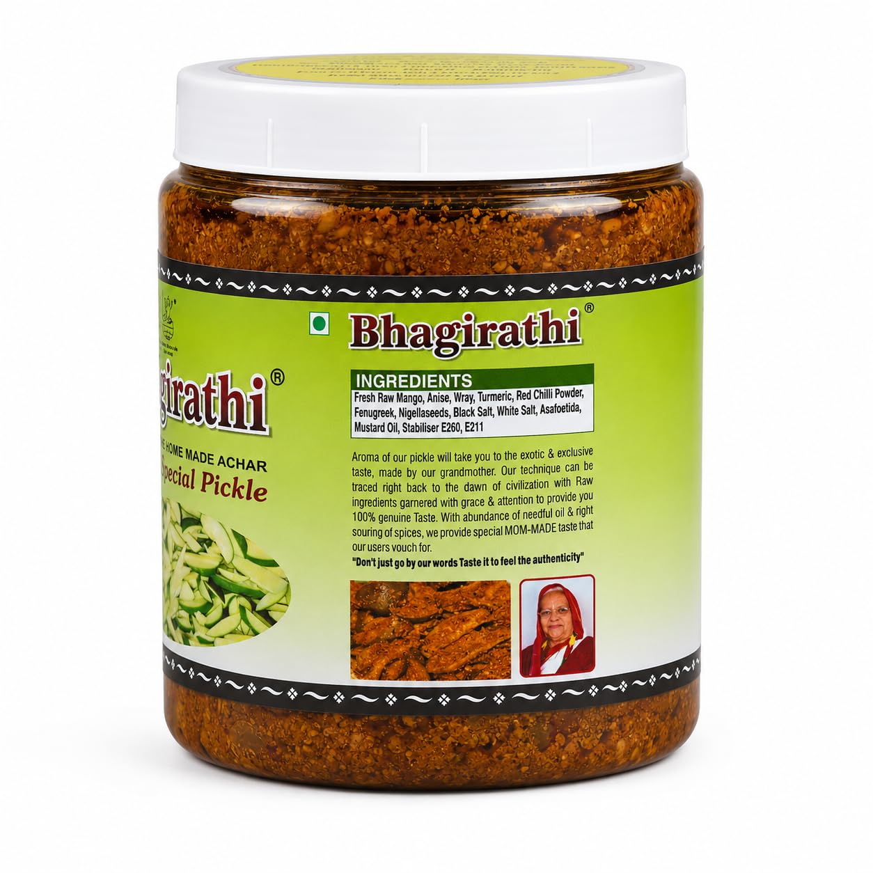Bhagirathi Mango Special Pickle Homemade Sun Dry Aam ka guda vala Achar Authentic Traditional Indian Recipe with in Musturd Oil 1Kg 1